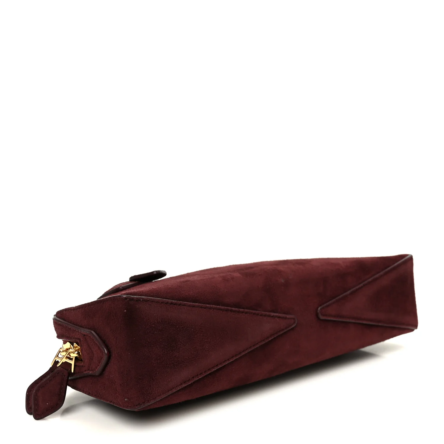Suede Goatskin Le Teckel Clutch Rouge Grenat - Image 5