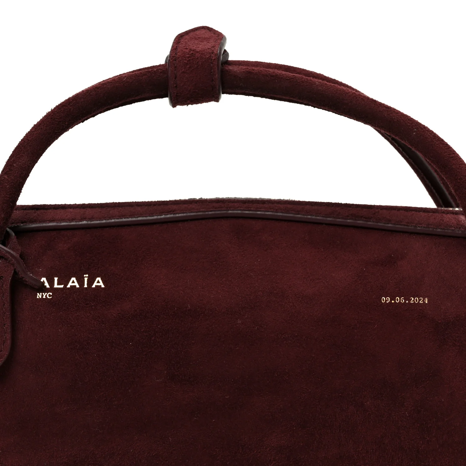 Suede Goatskin Le Teckel Clutch Rouge Grenat - Image 9