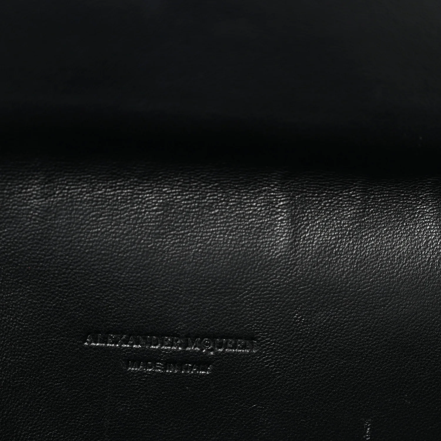 Calfskin Studded Skull Envelope Clutch Black - Image 7