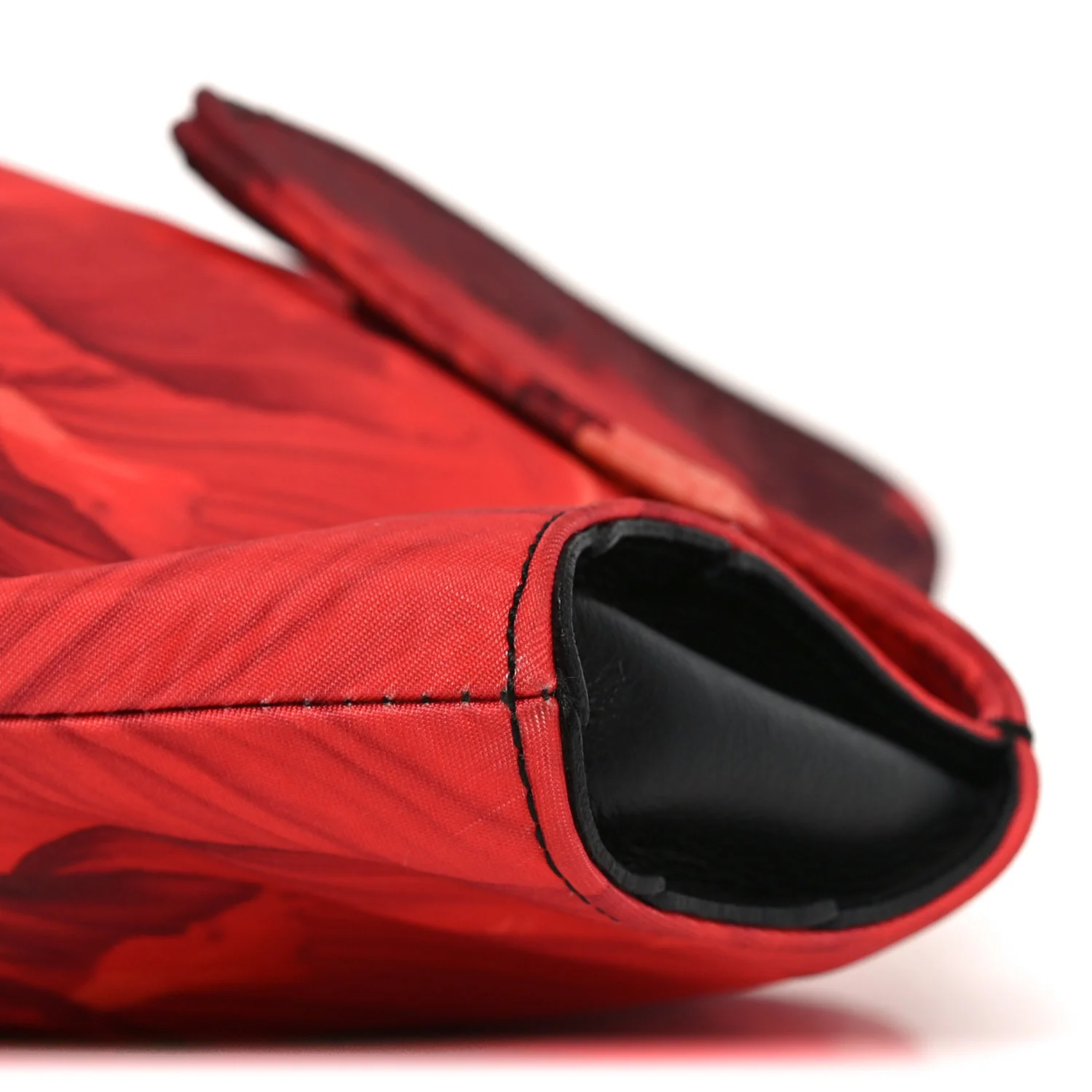 Silk Floral Print Clutch Red Multicolor - Image 10
