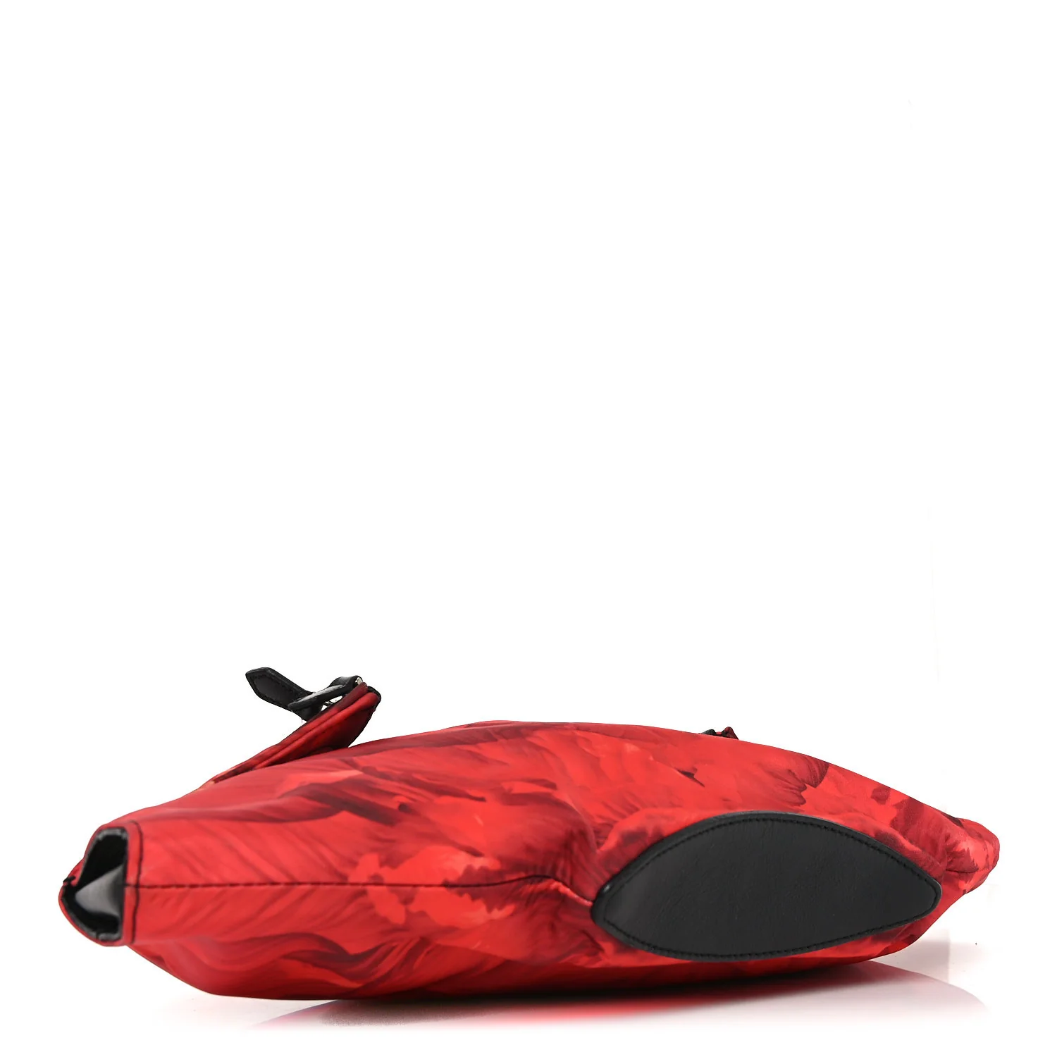 Silk Floral Print Clutch Red Multicolor - Image 4