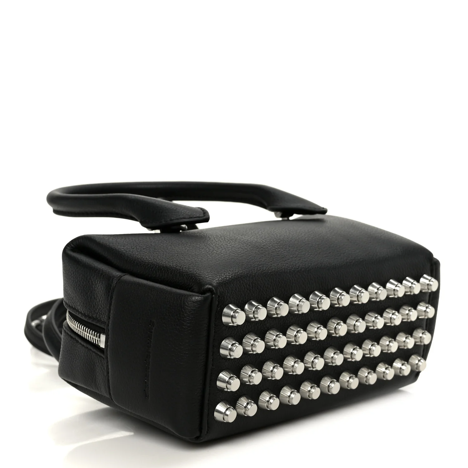 Calfskin Small Roux Top Handle Bag Black - Image 4