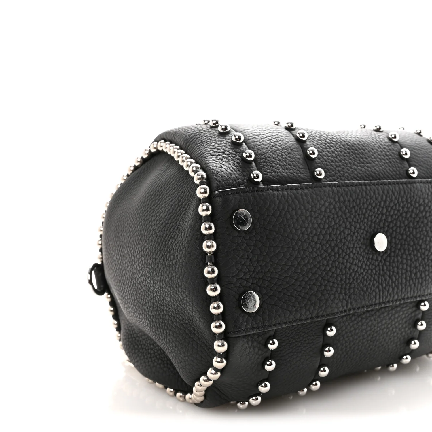 Calfskin Studded Rockie Matte Black Rhodium Hardware - Image 8