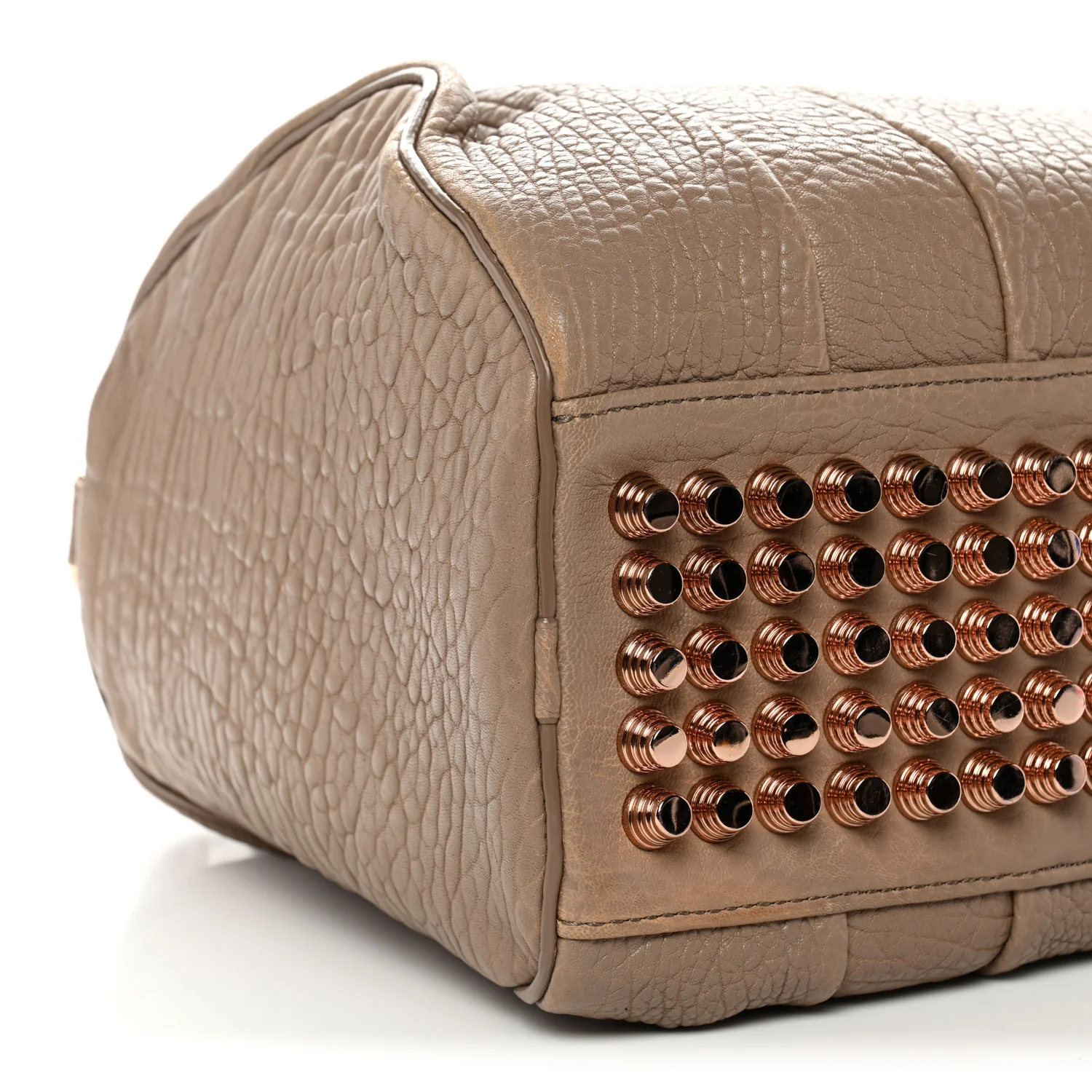 Pebbled Lambskin Rocco Latte Rose Gold Hardware - Image 8