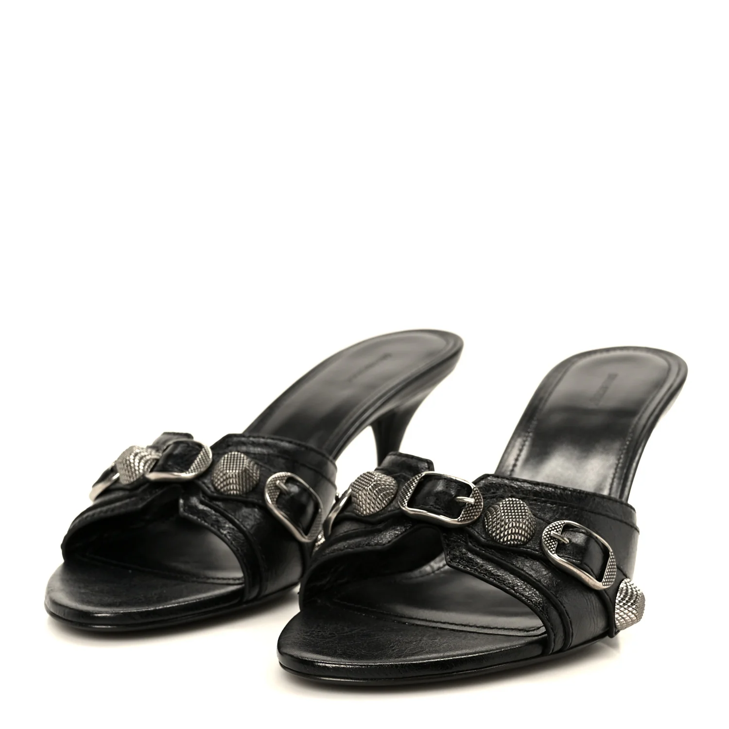 Agneau Arena Cagole 50mm Slide Sandals 38 Black - Image 4