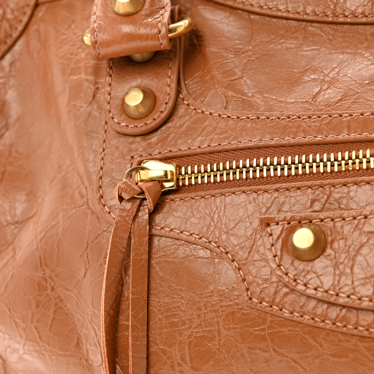 Agneau Arena Gold Hardware Medium Le City Camel - Image 11