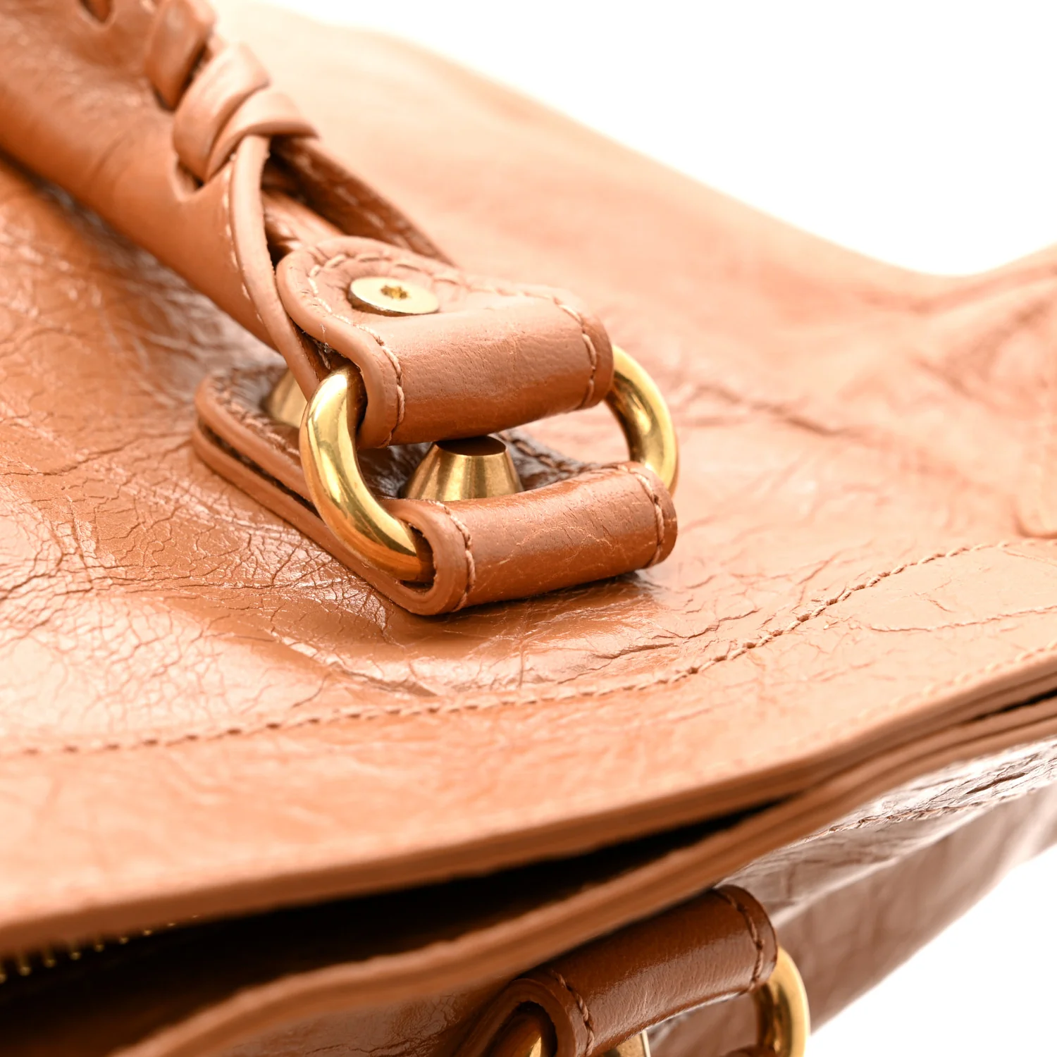 Agneau Arena Gold Hardware Medium Le City Camel - Image 14