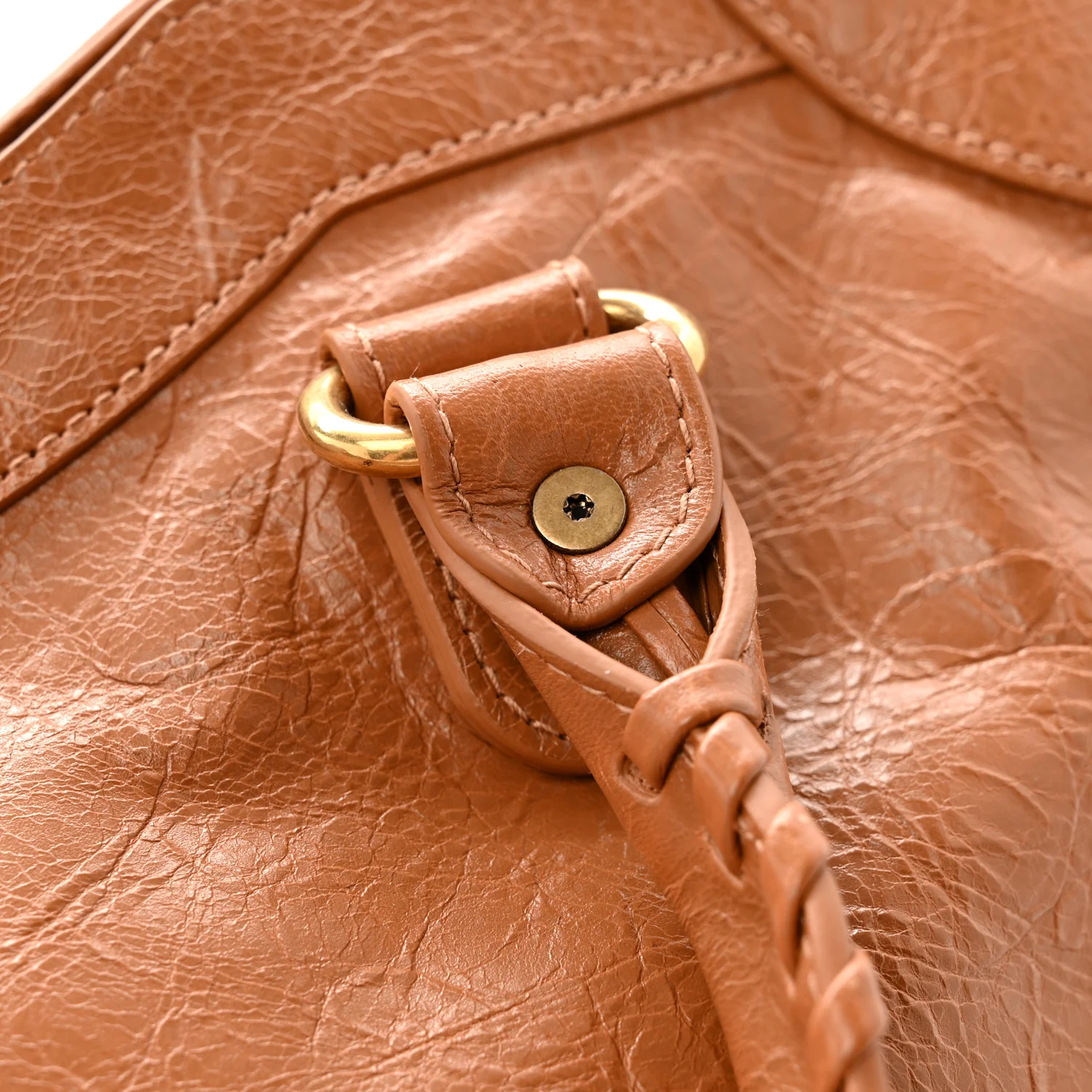 Agneau Arena Gold Hardware Medium Le City Camel - Image 15