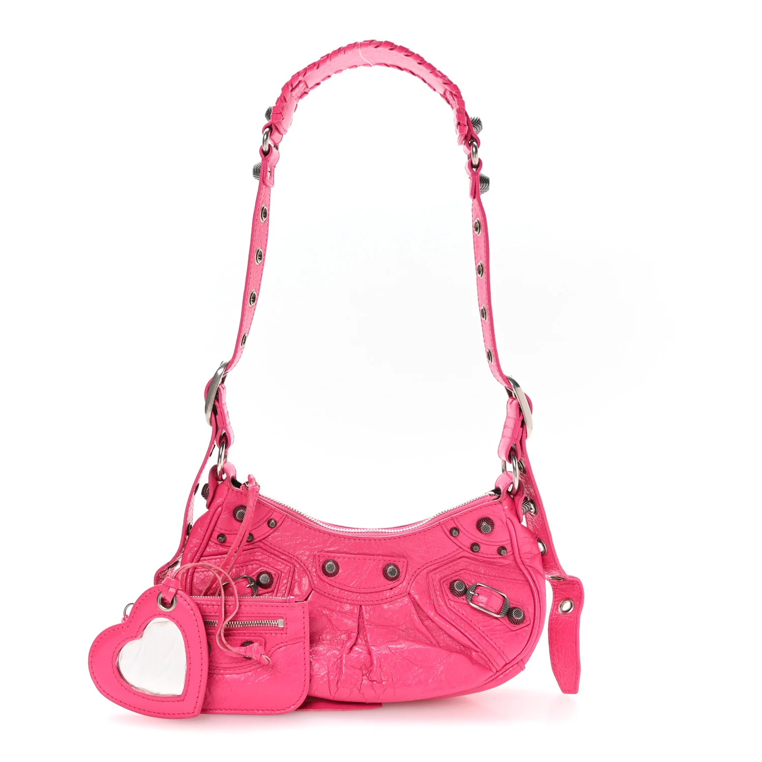 Agneau Arena Le Cagole Shoulder Bag XS Hot Pink - Image 3