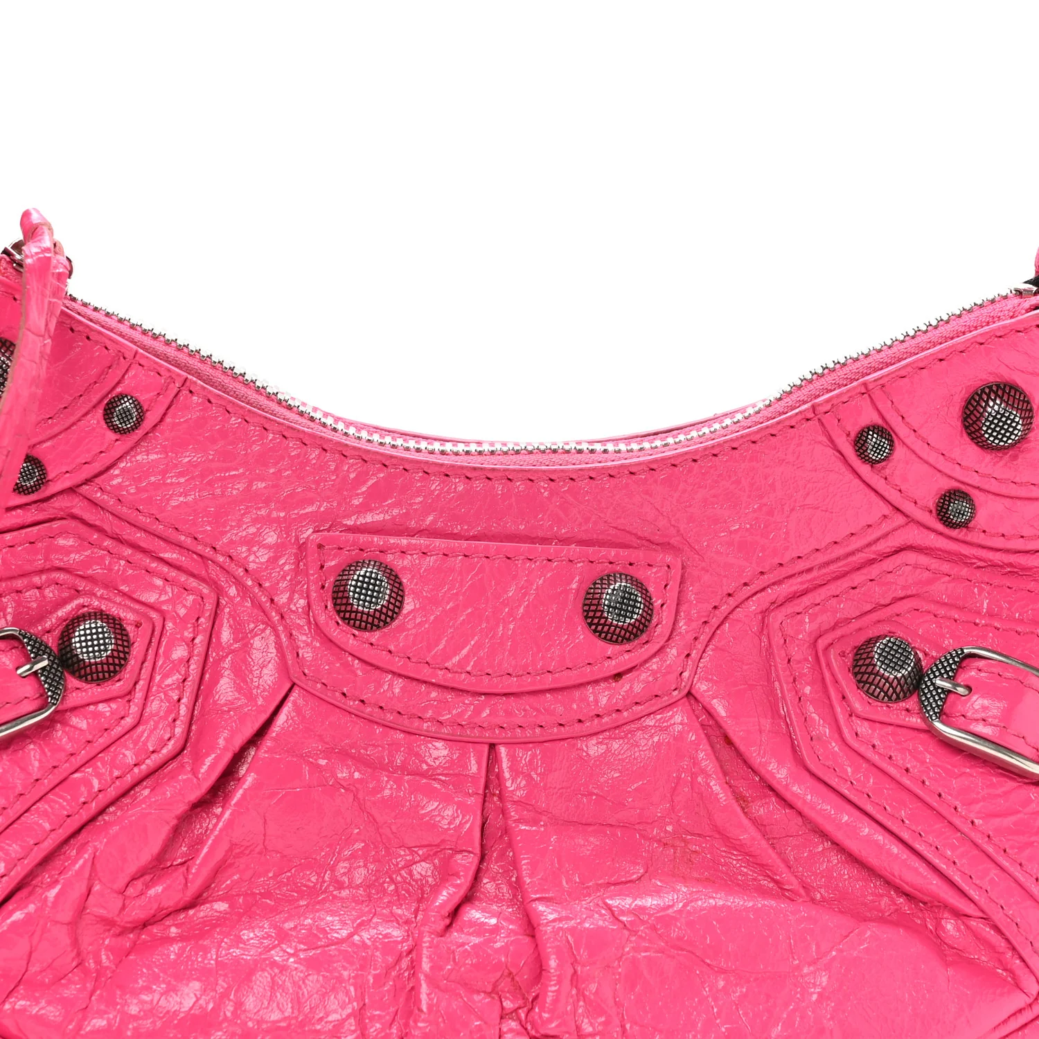 Agneau Arena Le Cagole Shoulder Bag XS Hot Pink - Image 9