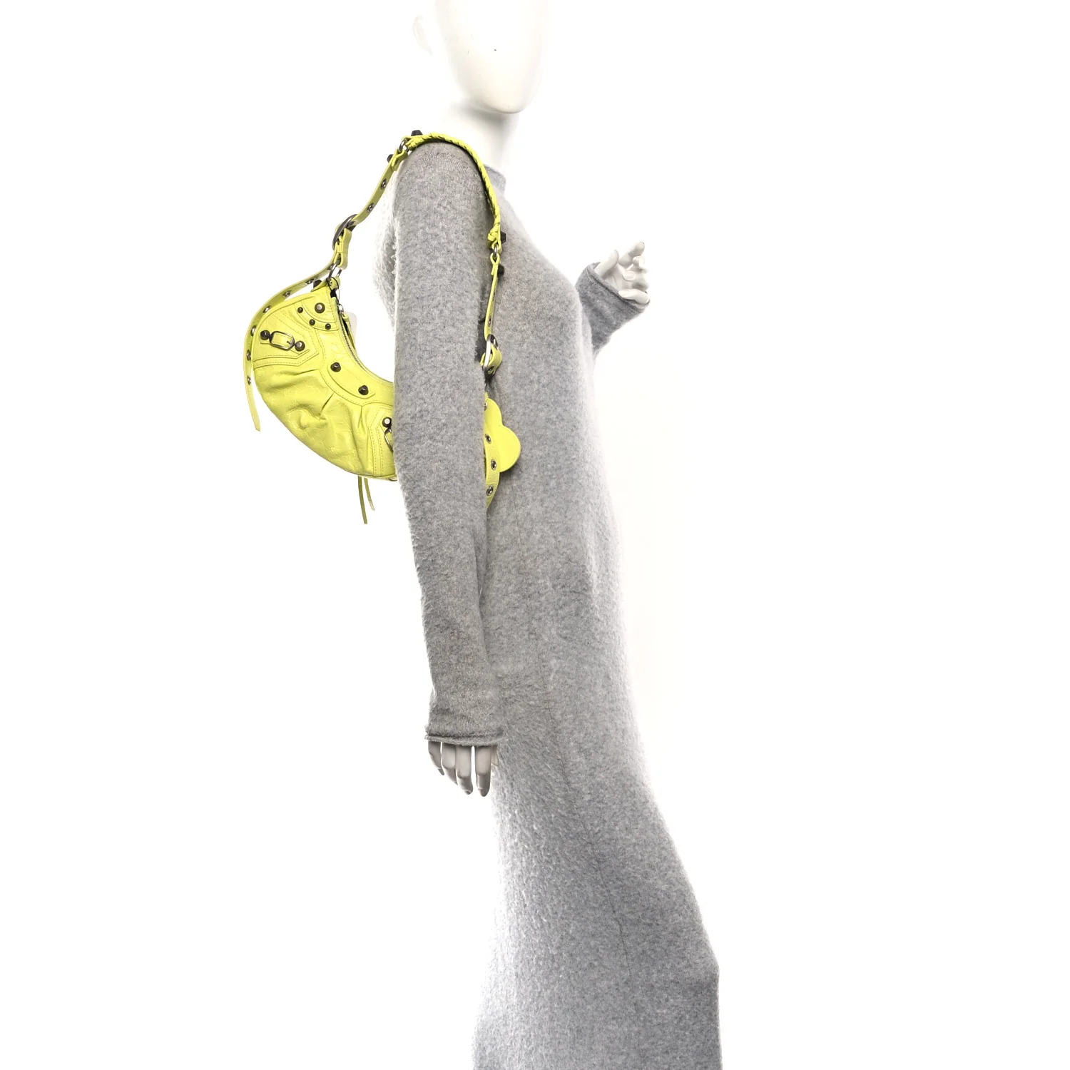 Agneau Arena Le Cagole Shoulder Bag XS Lime - Image 2