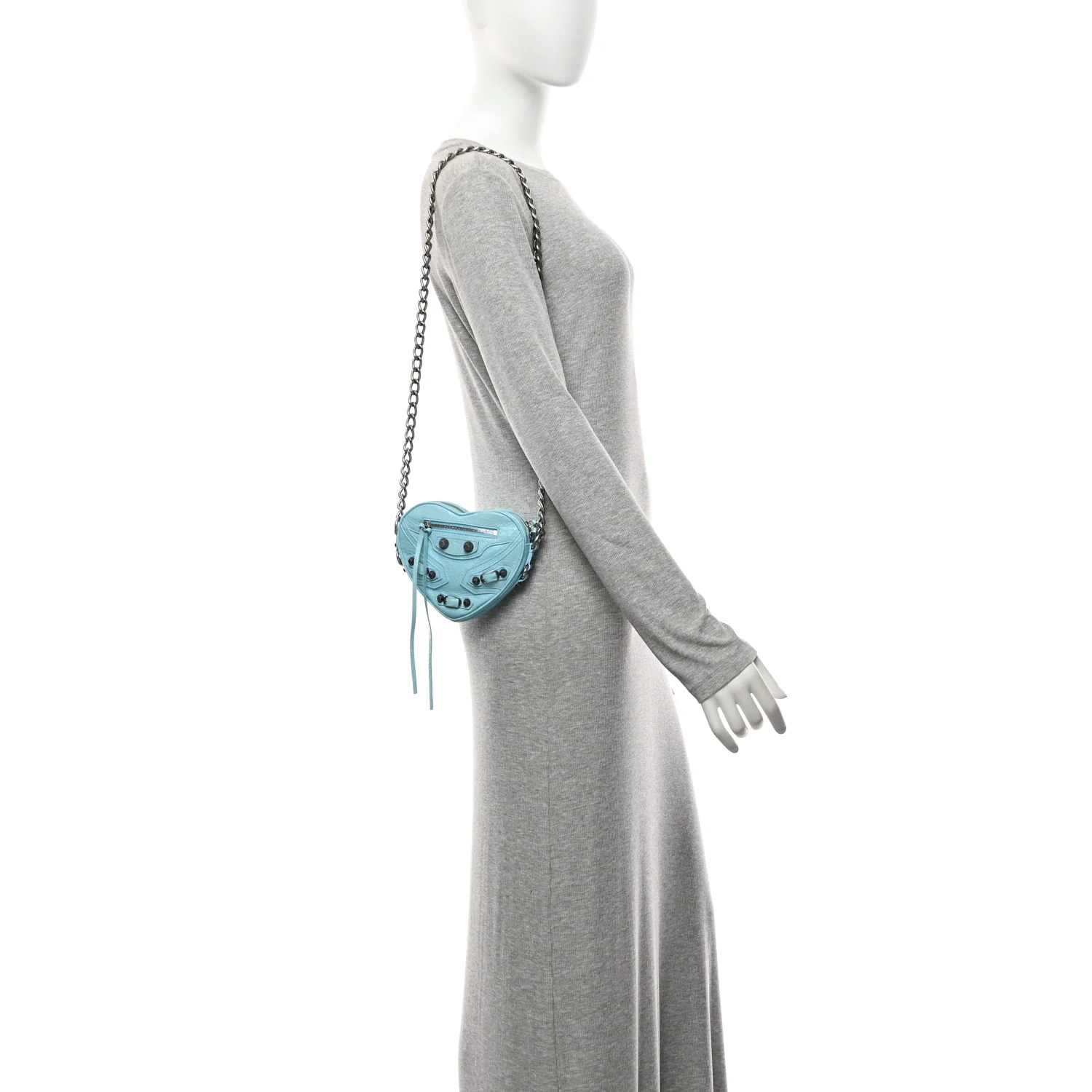 Agneau Arena Mini Le Cagole Heart Bag Blue - Image 2