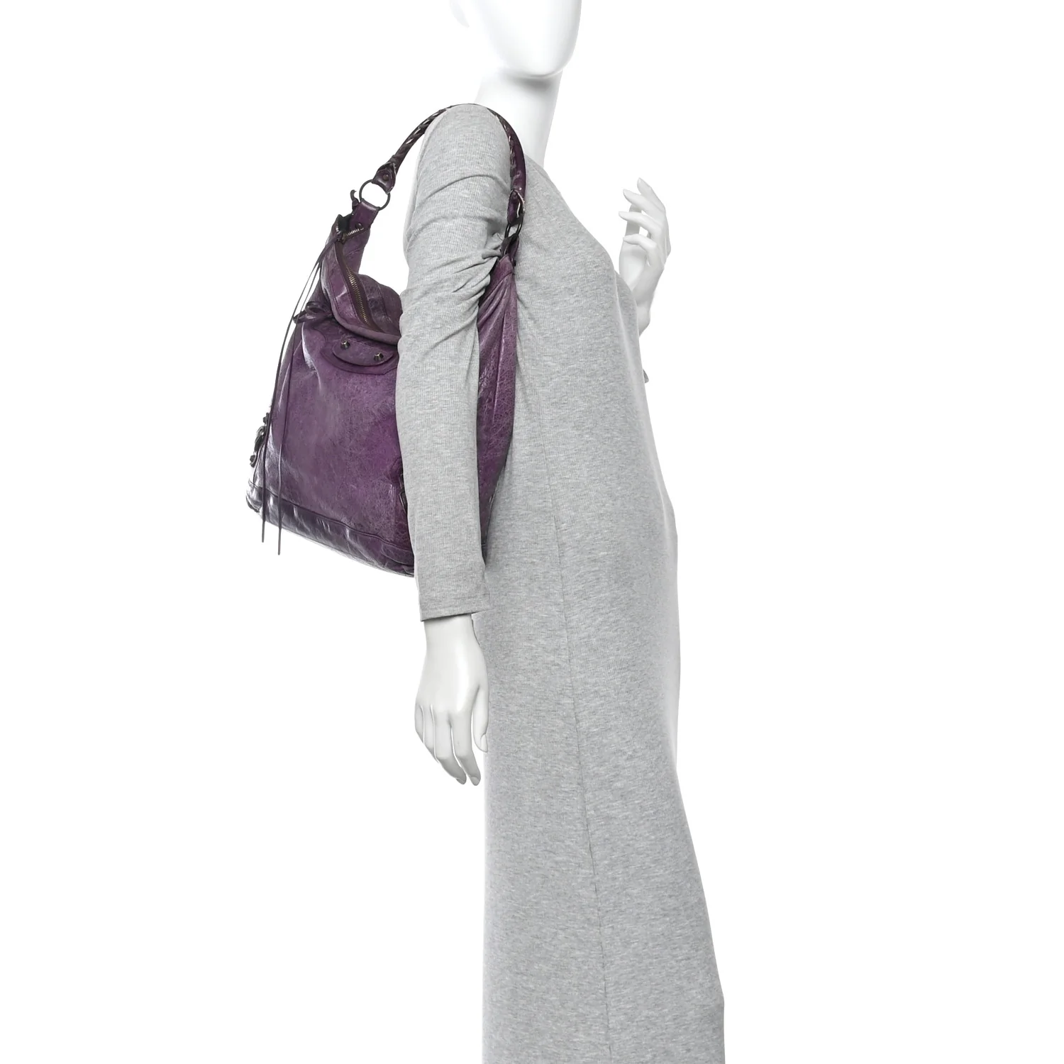 Agneau Classic Hardware Day Hobo Raisin - Image 2