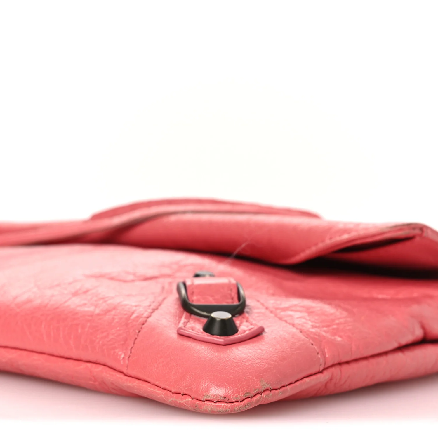 Agneau Classic Hardware Envelope Strap Clutch Rose Jaipur - Image 11