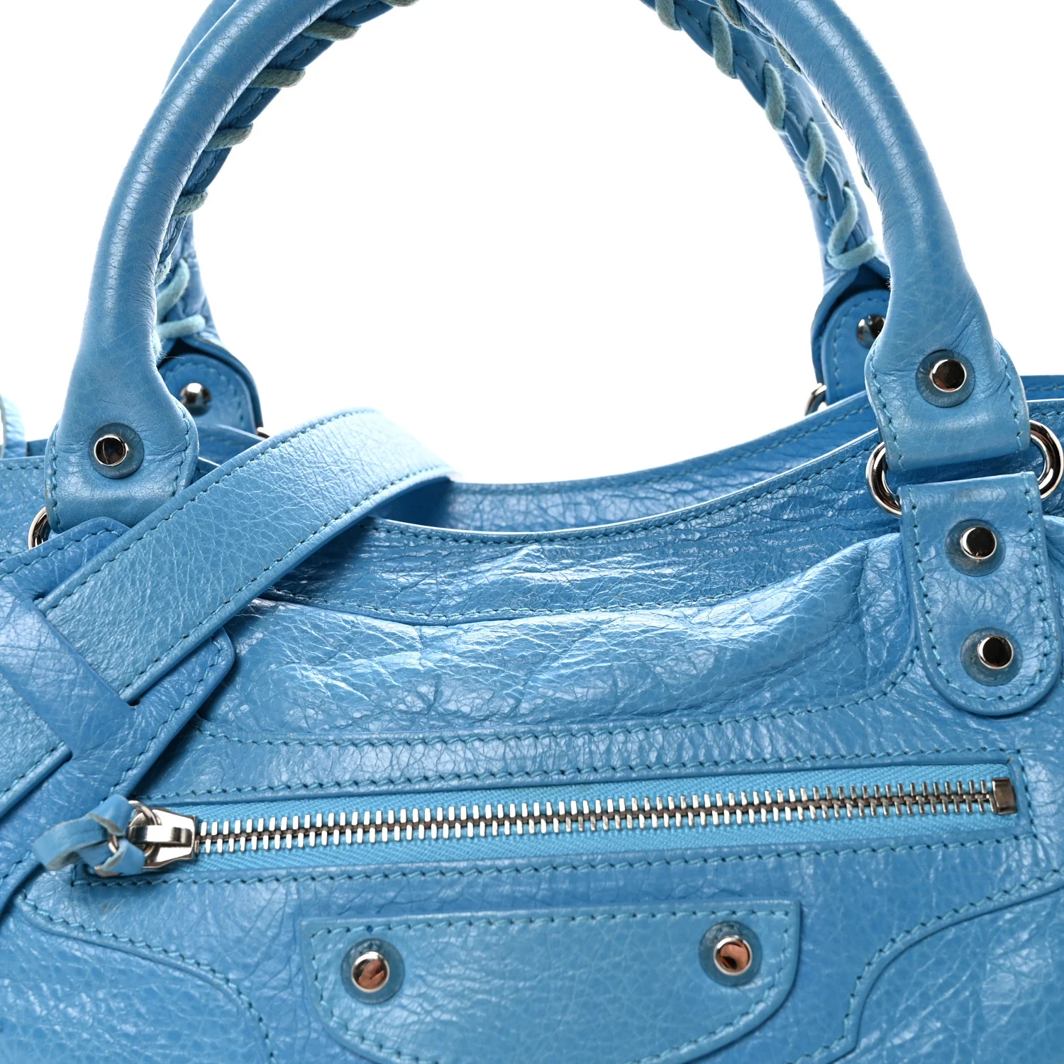 Agneau Classic Silver Hardware City Bleu Azur Clair - Image 7