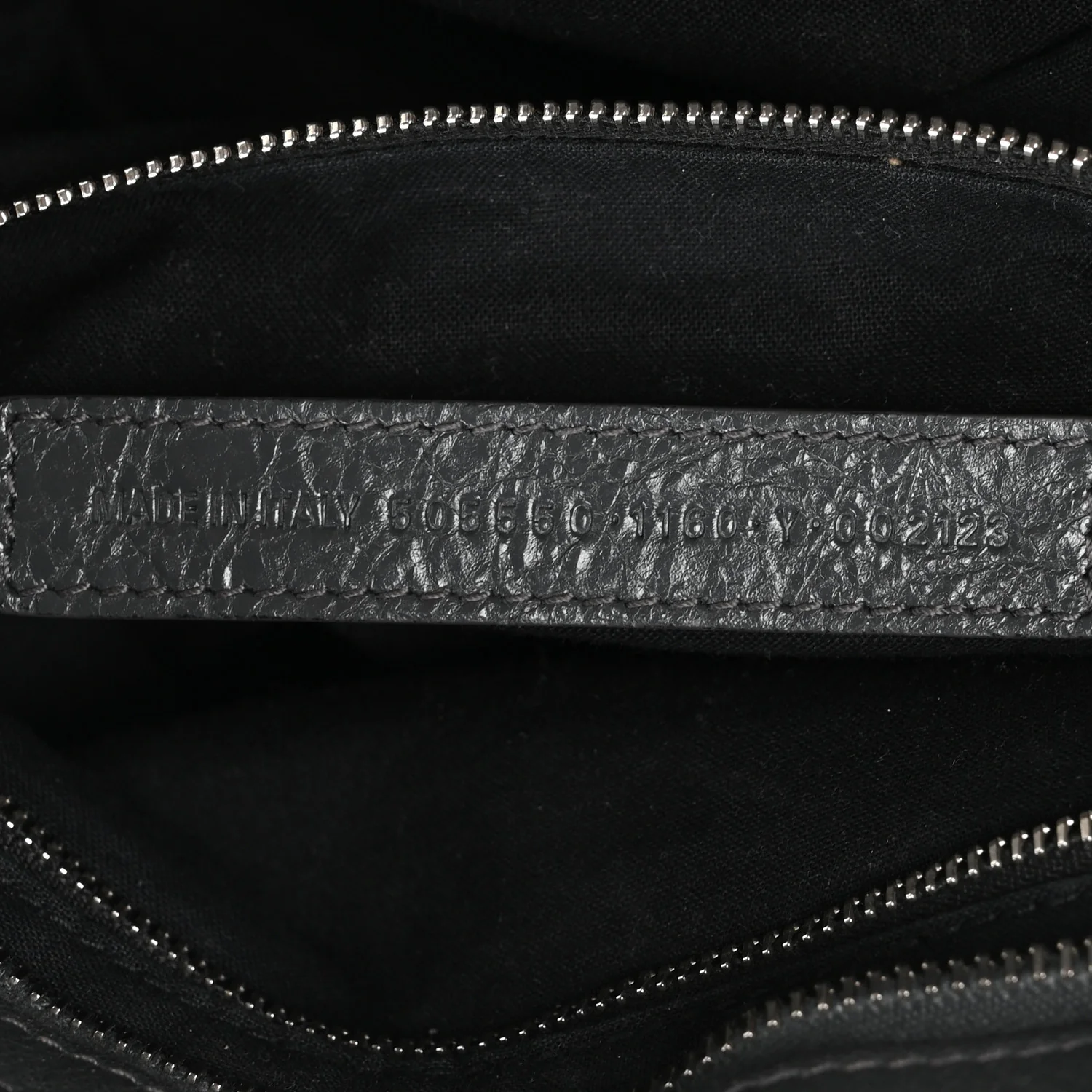 Agneau Classic Silver Hardware City Logo Strap Gris Fossile White - Image 8