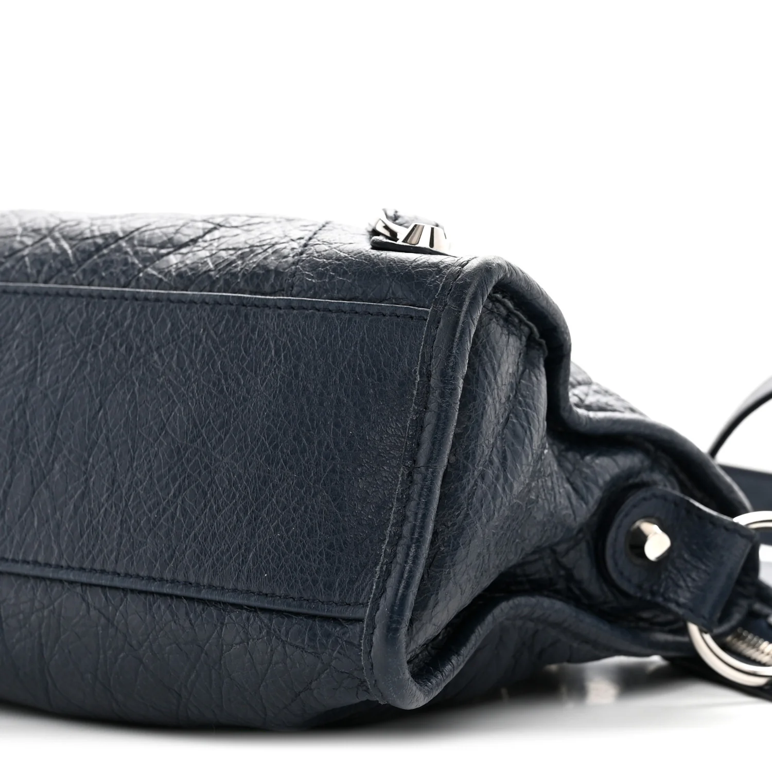 Agneau Classic Silver Hardware Mini City Bleu De Minuit - Image 11