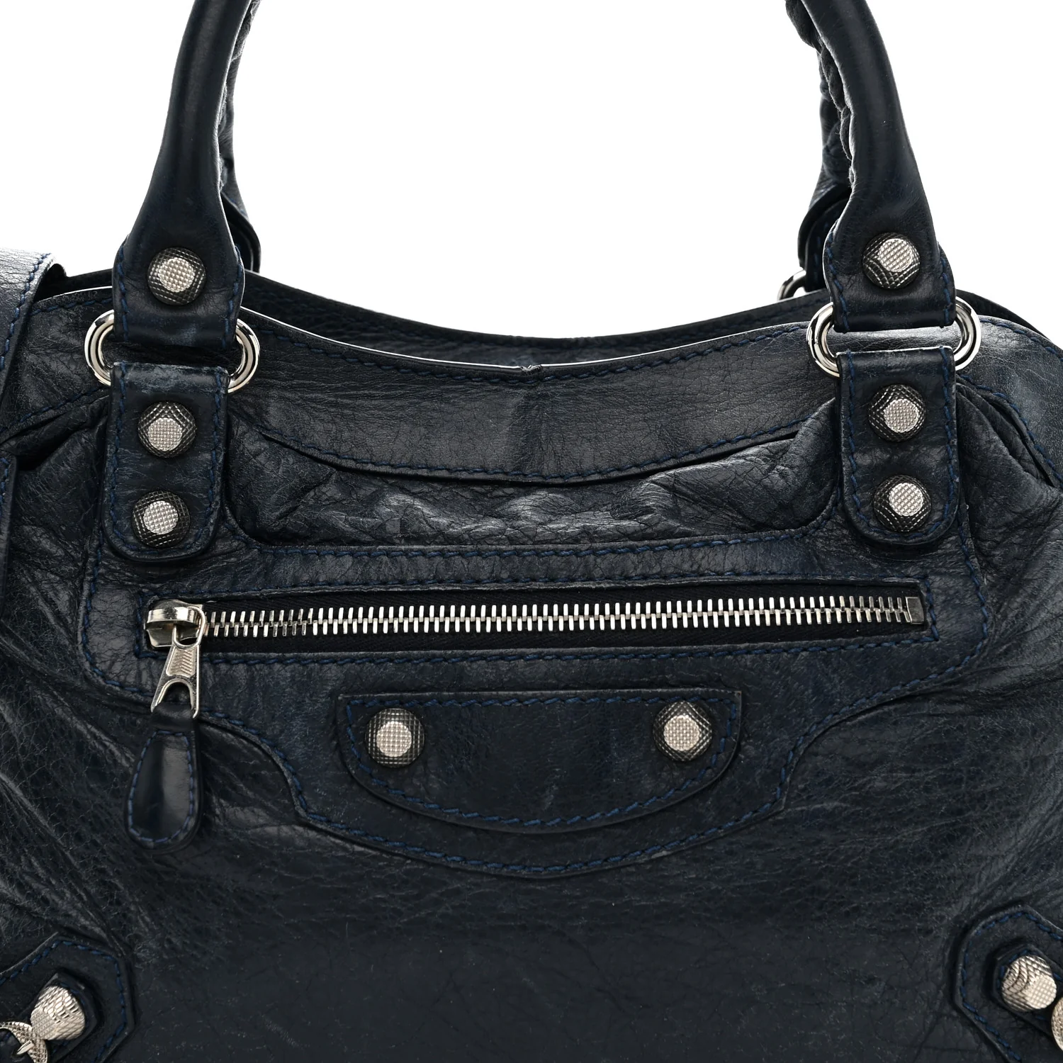 Agneau Giant 12 Silver Hardware Town Bleu Obscur - Image 9