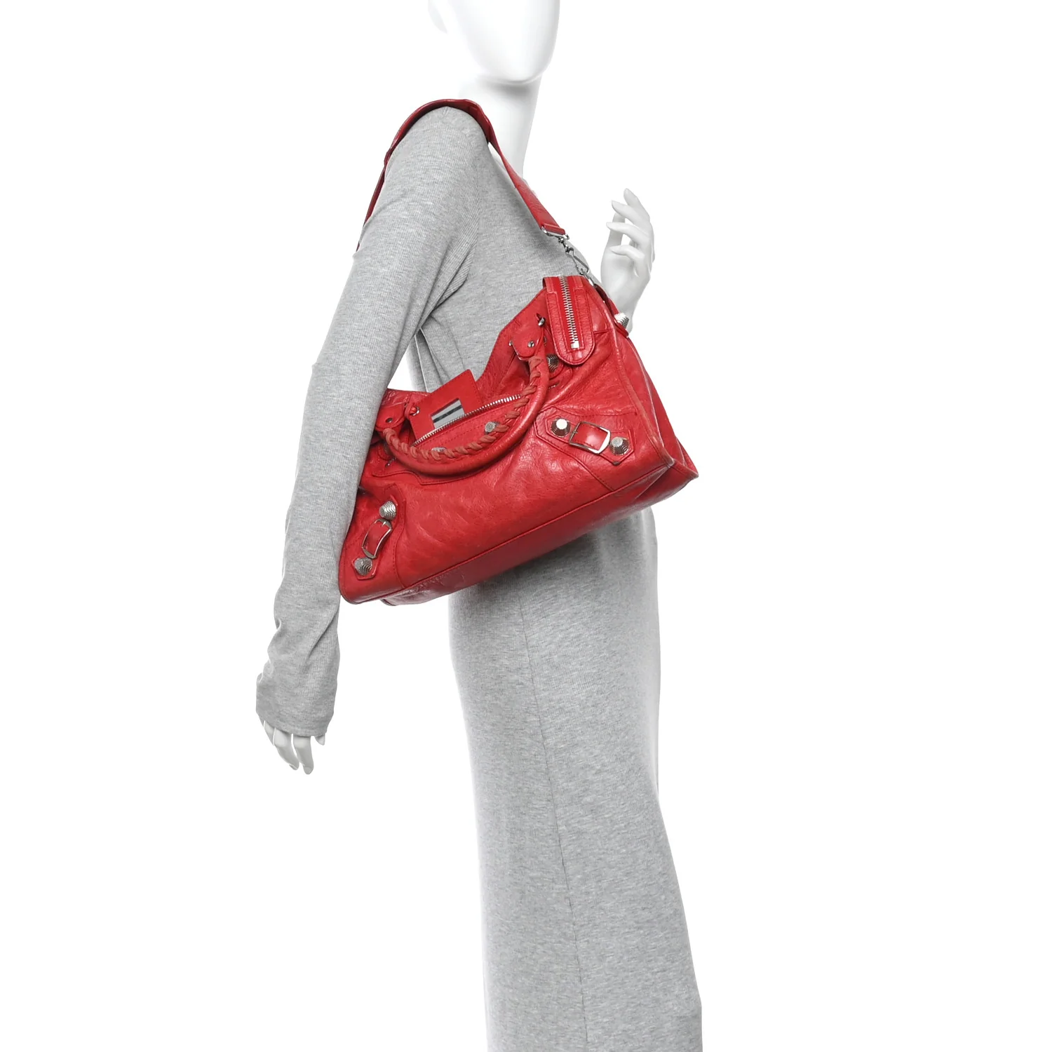 Agneau Giant 21 Silver Hardware City Rouge Coquelicot - Image 2