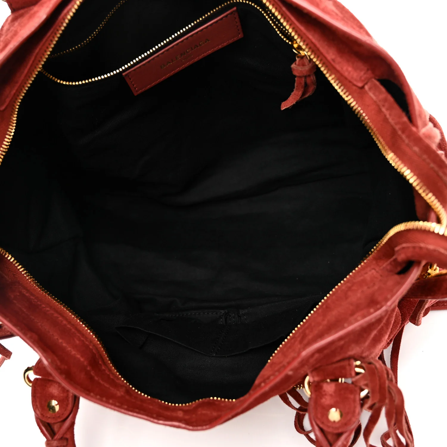 Baby Daim Suede Gold Metallic Edge Hardware City Bois De Rose Fonce - Image 6