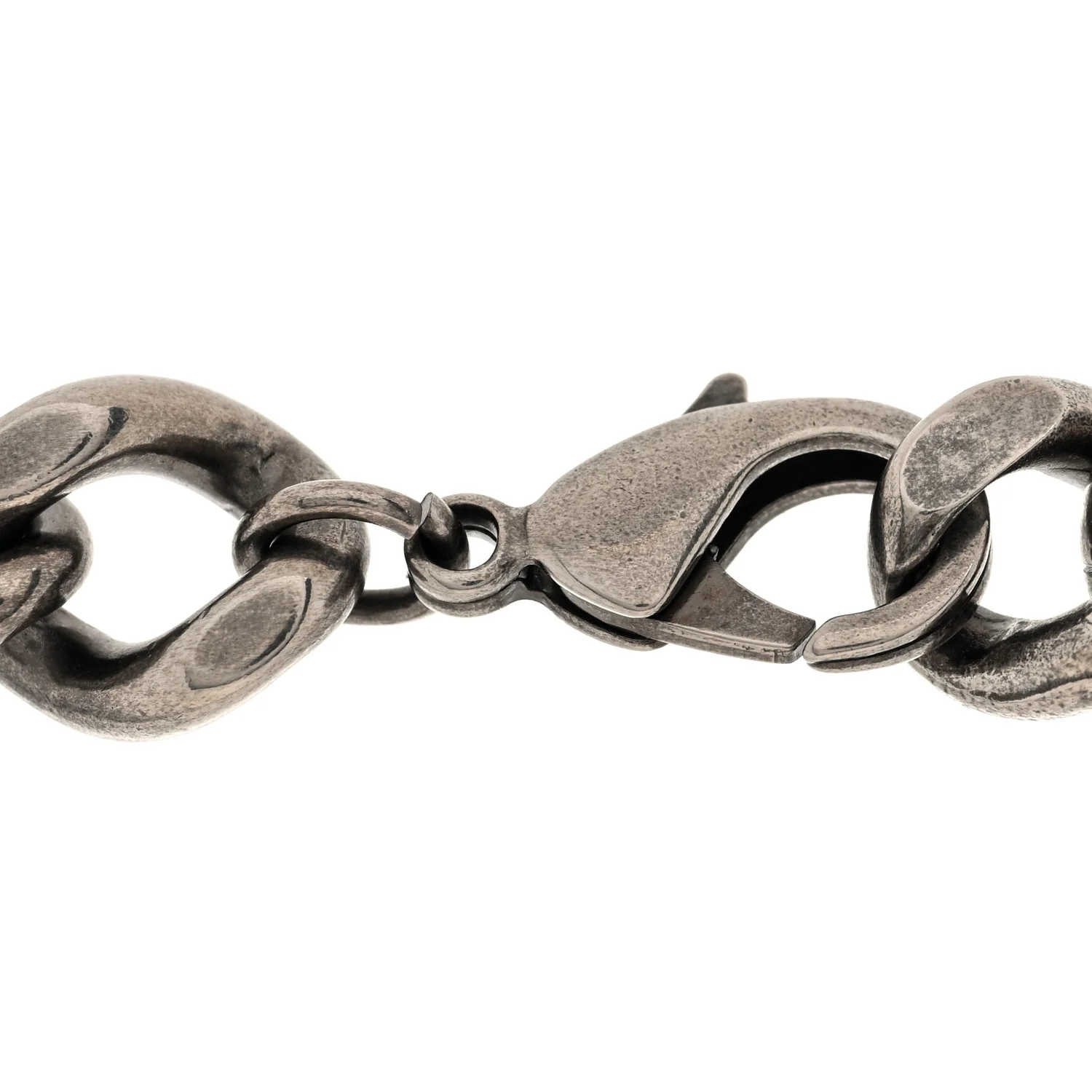 Brass Plate Twist Necklace Antique Silver - Image 4