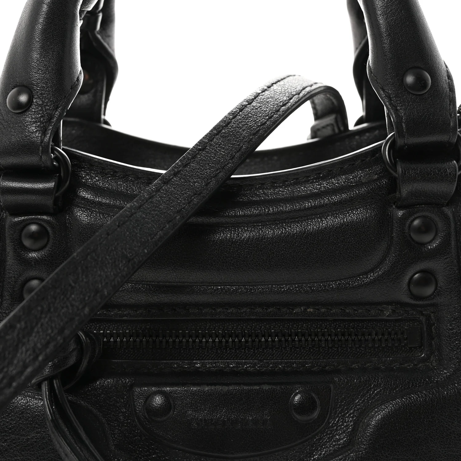 Cake Calfskin Tonal Hardware Mini Neo Classic City Black - Image 7