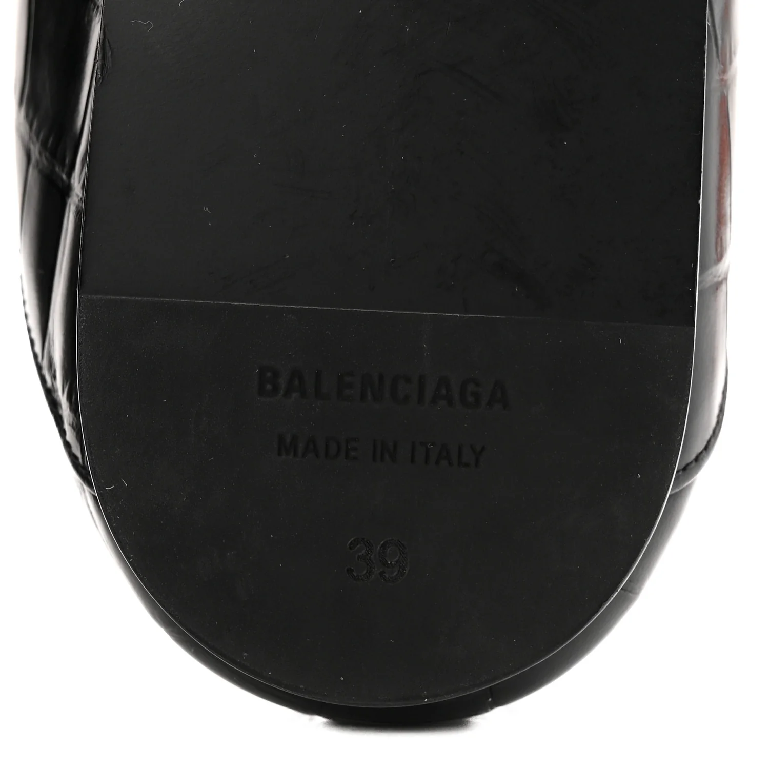 Calfskin Crocodile Embossed Cozy BB Loafer 39 Black - Image 7