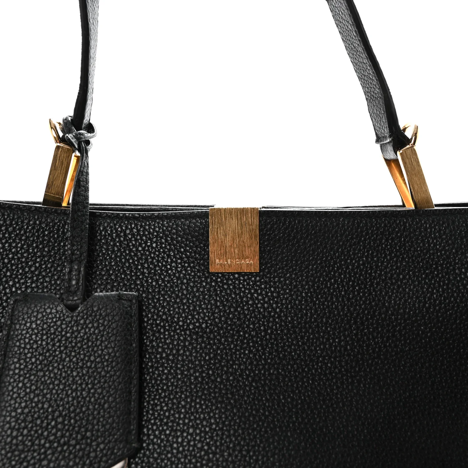 Calfskin Le Dix Soft Cabas M Shoulder Bag Black - Image 9