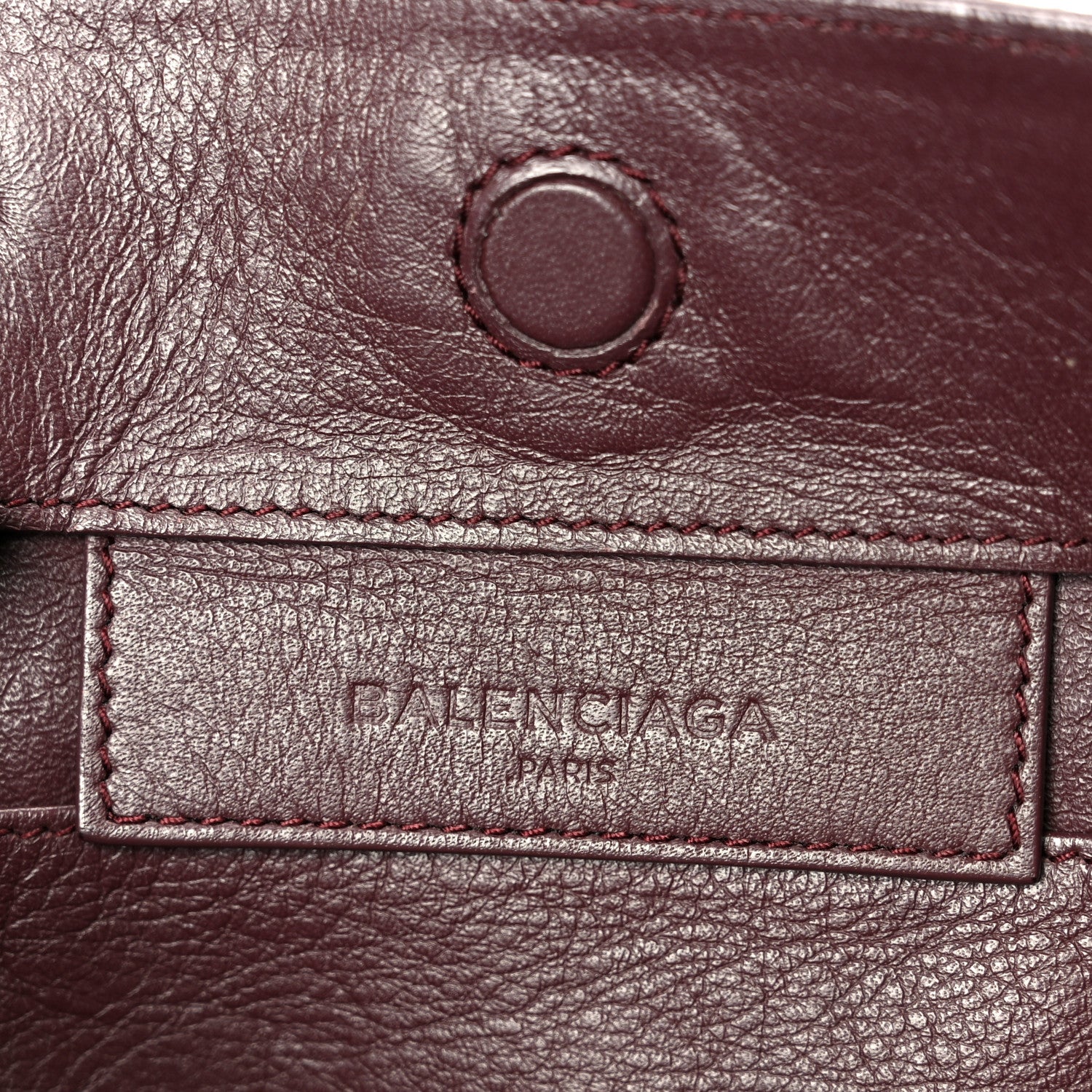 Calfskin Papier Mini A4 Zip Around Tote Rouge Aubergine - Image 7