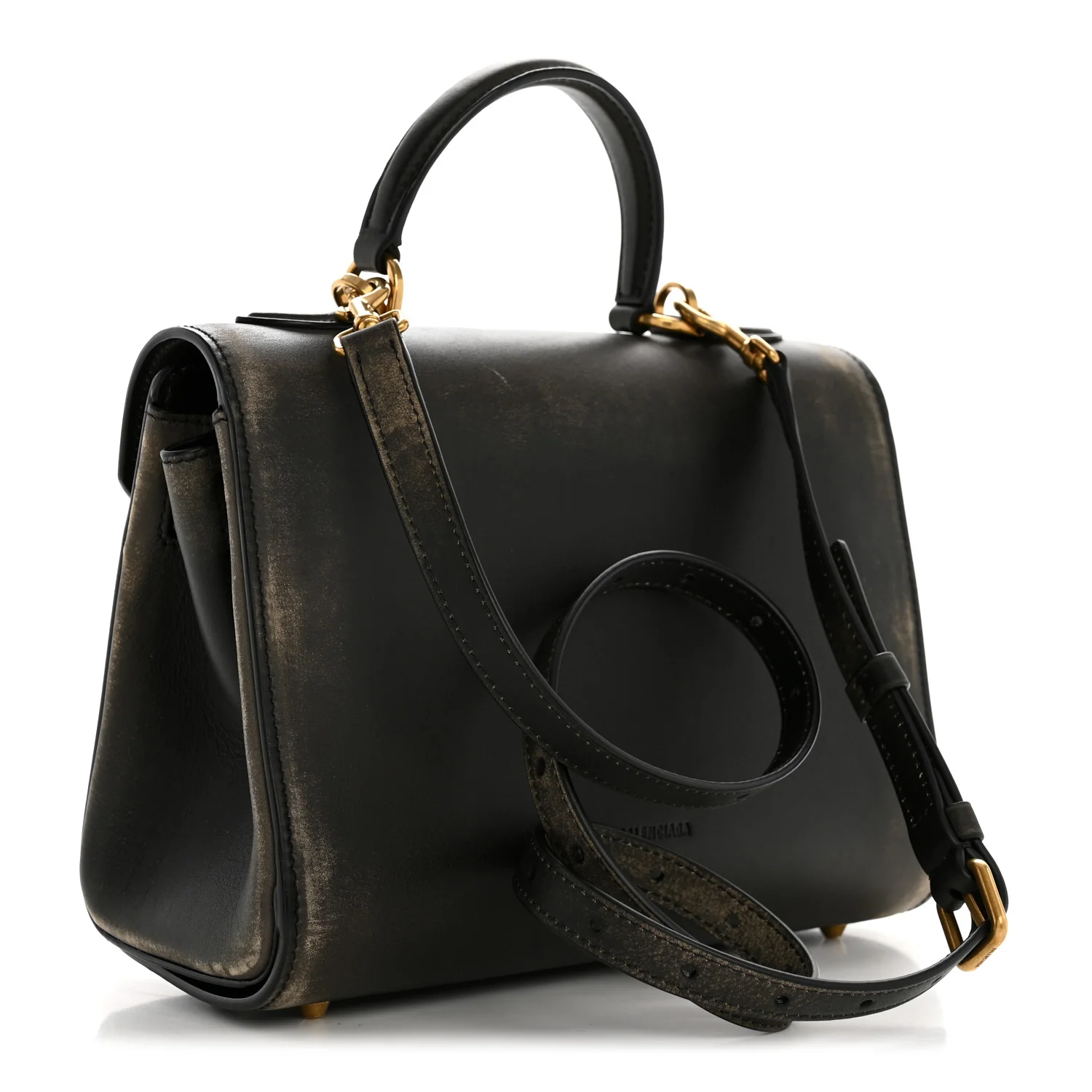 Calfskin Small Money Top Handle Handbag Brown - Image 3