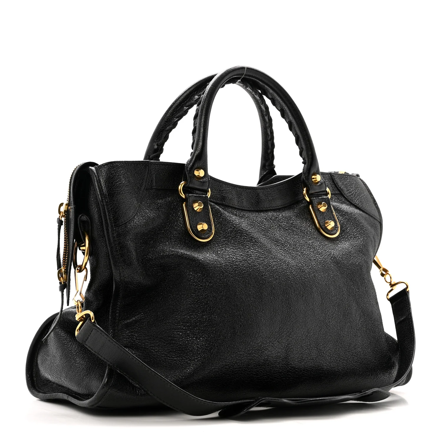 Chevre Gold Metallic Edge Hardware City Black - Image 4