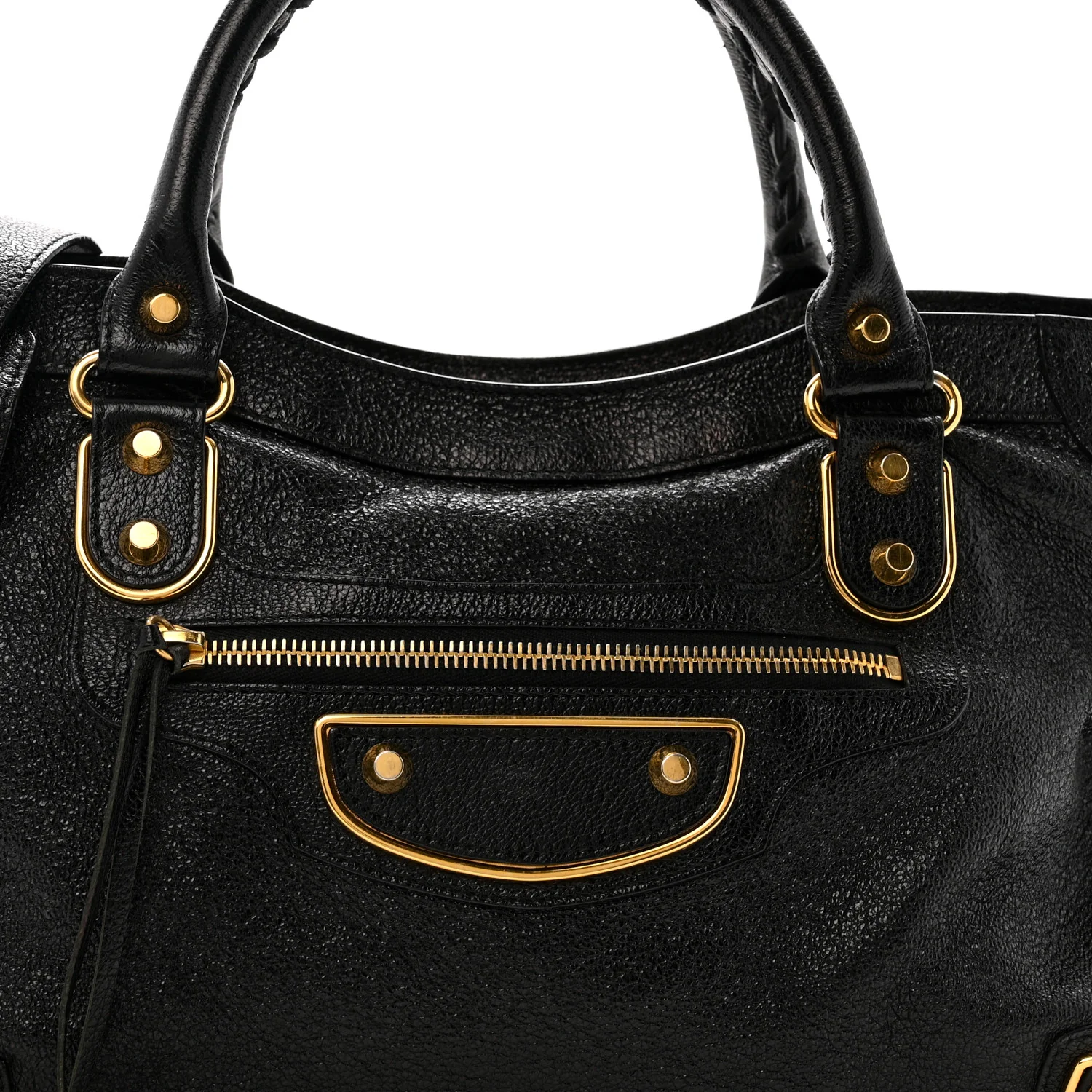Chevre Gold Metallic Edge Hardware City Black - Image 9