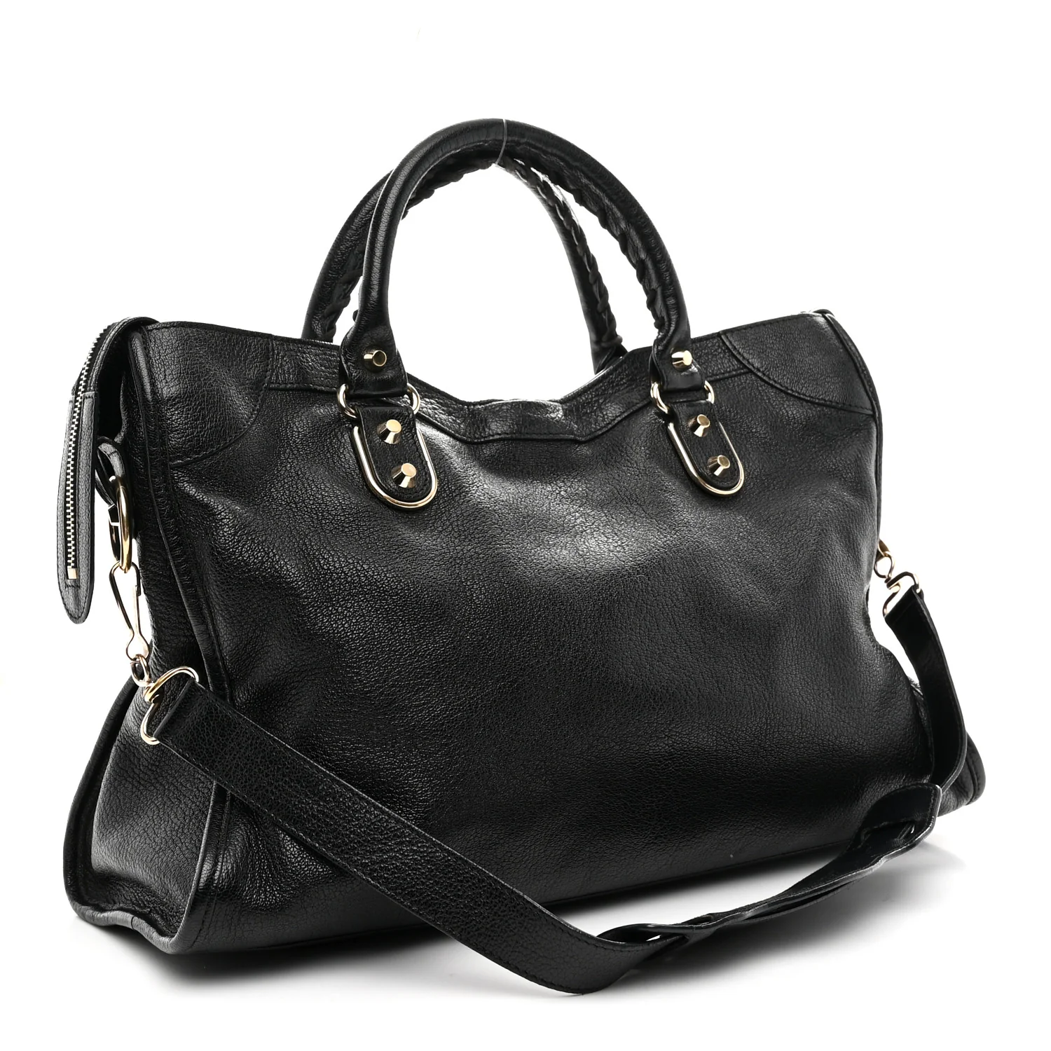 Chevre Gold Metallic Edge Hardware City Black - Image 4