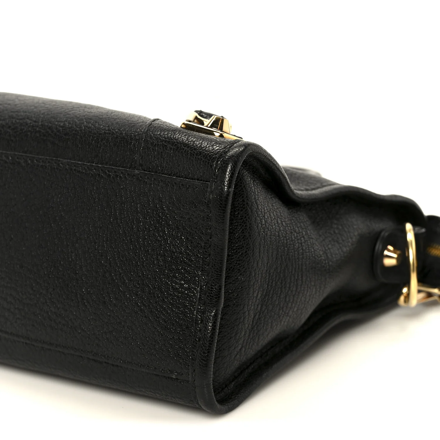 Chevre Gold Metallic Edge Hardware S City Black - Image 10