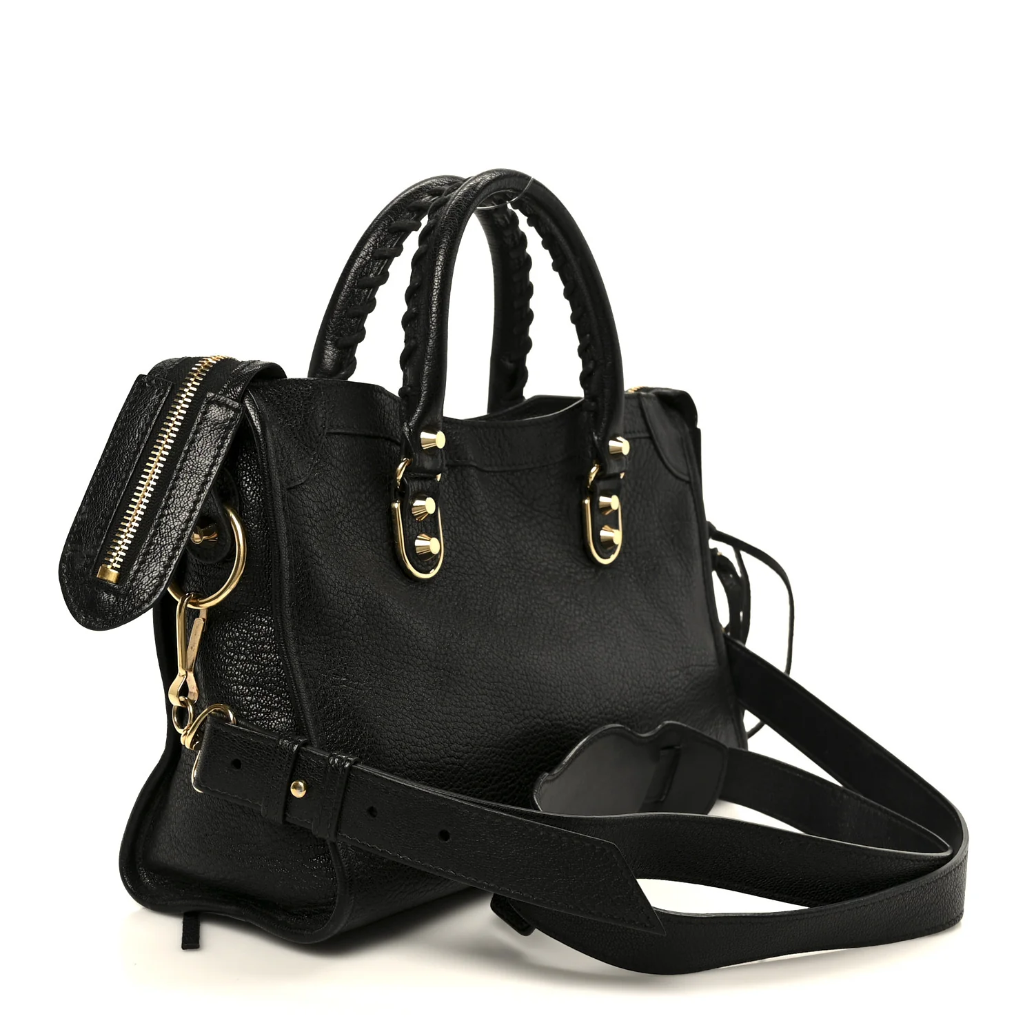 Chevre Gold Metallic Edge Hardware S City Black - Image 3