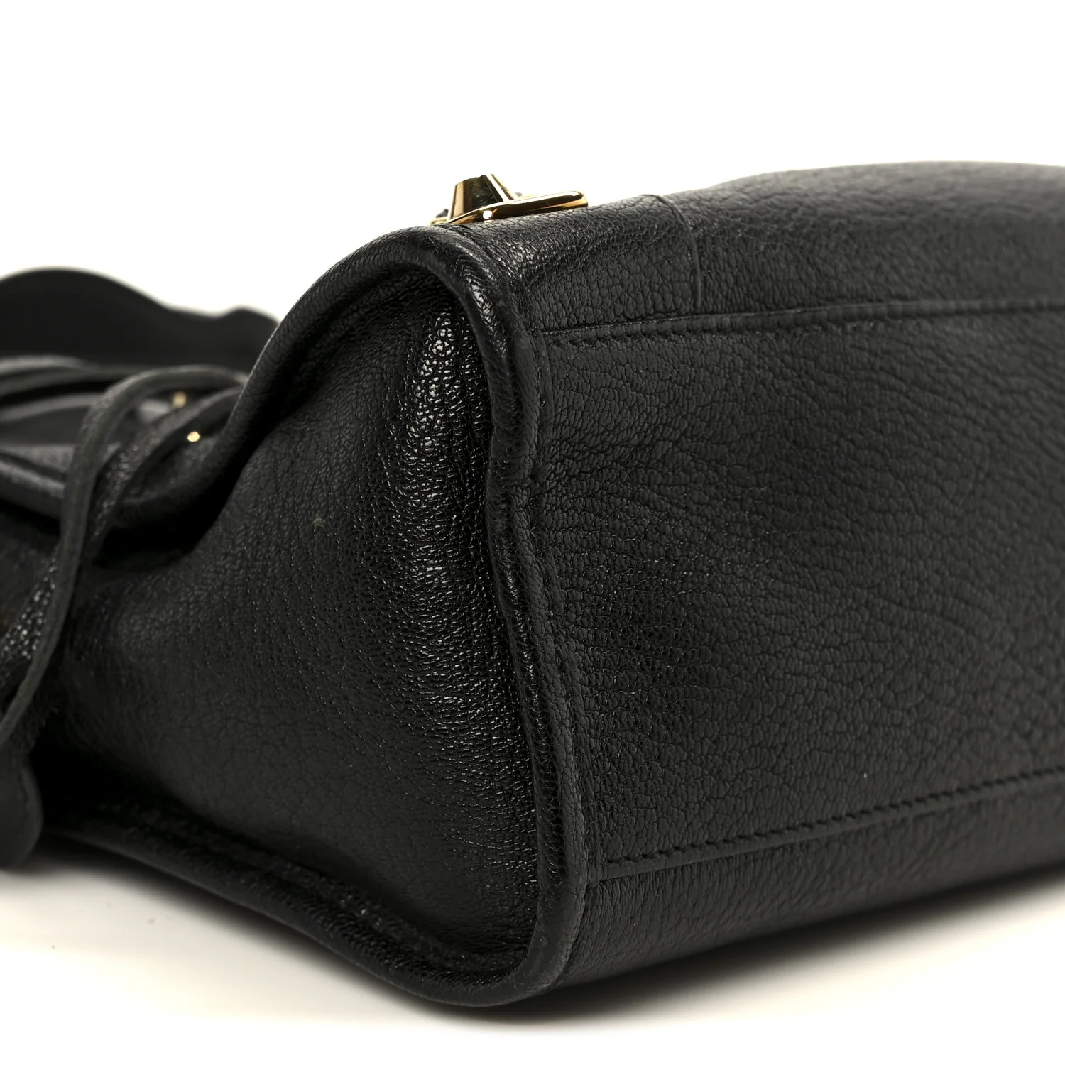 Chevre Gold Metallic Edge Hardware S City Black - Image 9