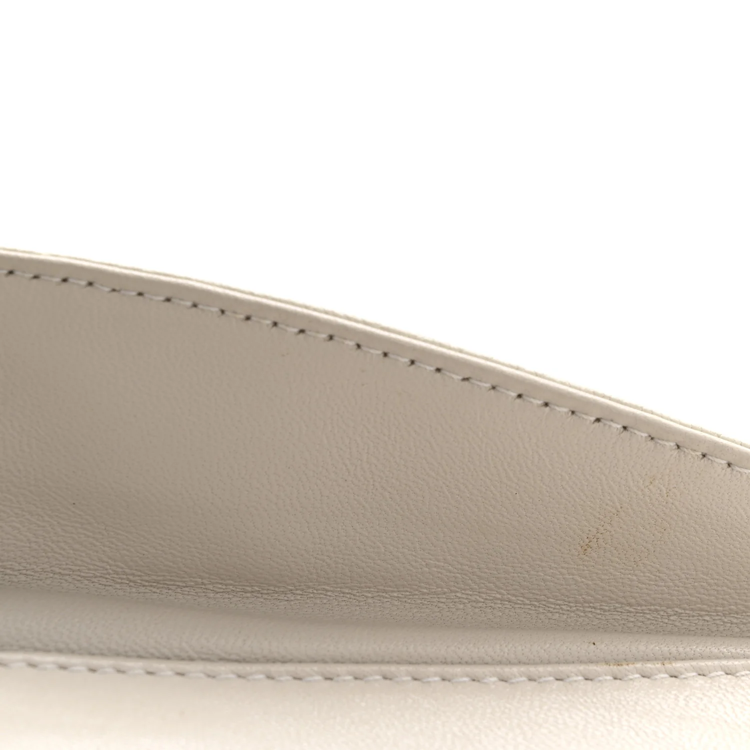 Chevre Silver Metallic Edge Hardware Envelope Clutch Gris Glace - Image 12
