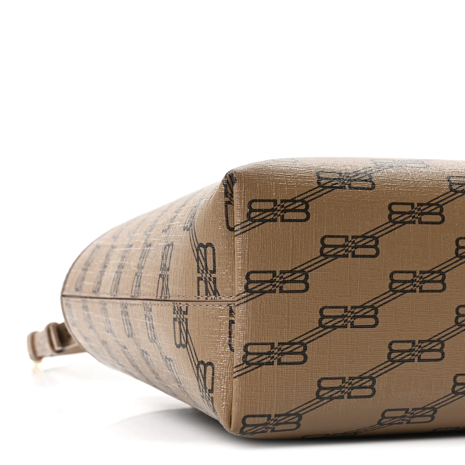Coated Canvas BB Monogram Small Signature East West Shopper Bag Beige Brown - Image 9