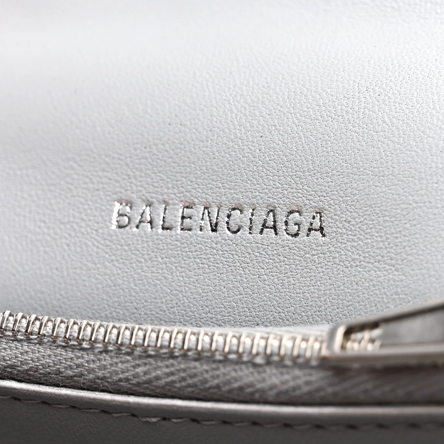 Crushed Calfskin Quilted Small Crush Chain Bag Silver - Image 6