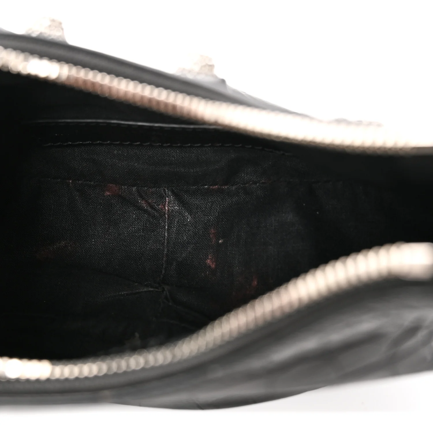 Extra Supple Calfskin Crystal Crocodile Embossed Le Cagole Shoulder Bag XS Black - Image 6