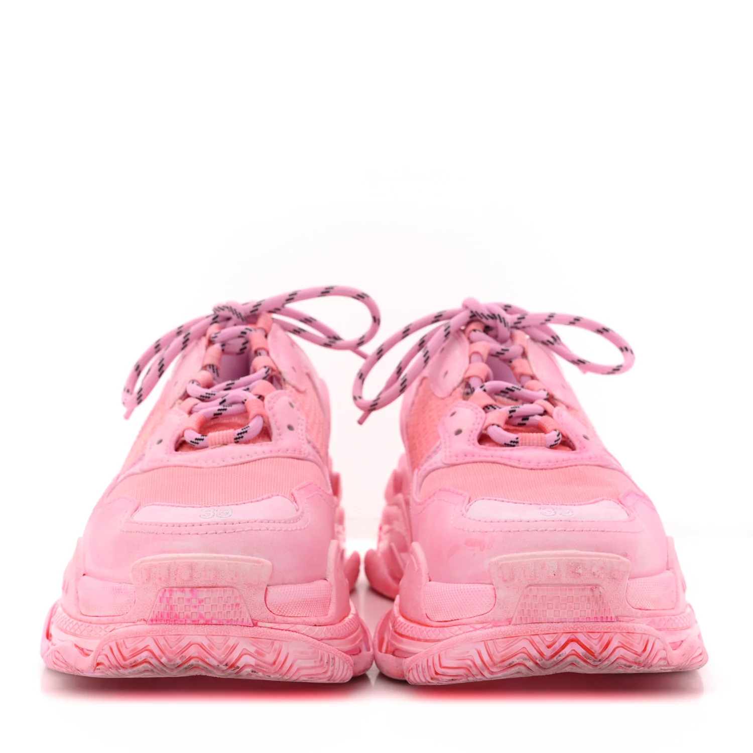 Fabric Mesh Distressed Womens Triple S Sneakers 39 Pink - Image 3