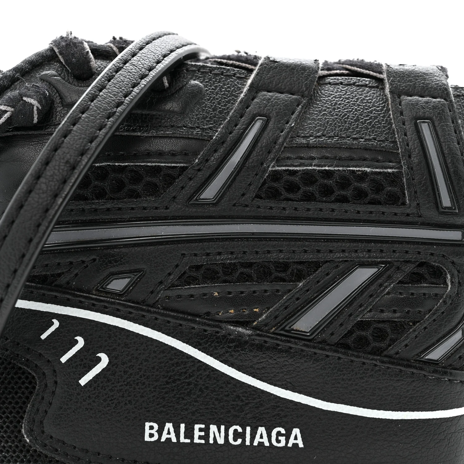 Faux Calfskin Fabric Sneakerhead Crossbody Wallet Black - Image 7