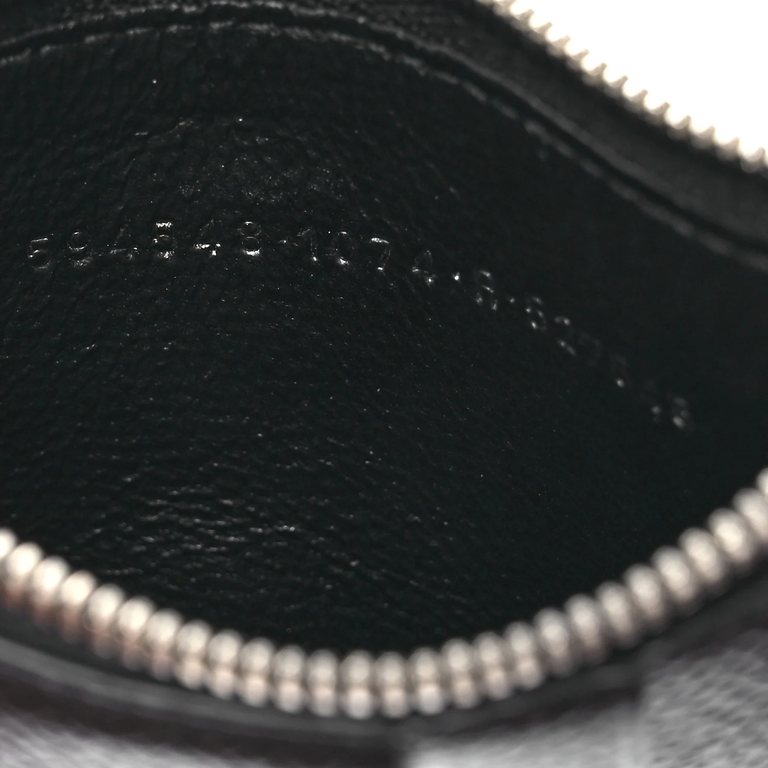 Grained Calfskin Miami Logo Cash Coin Card Holder On Keychain Black - Image 8