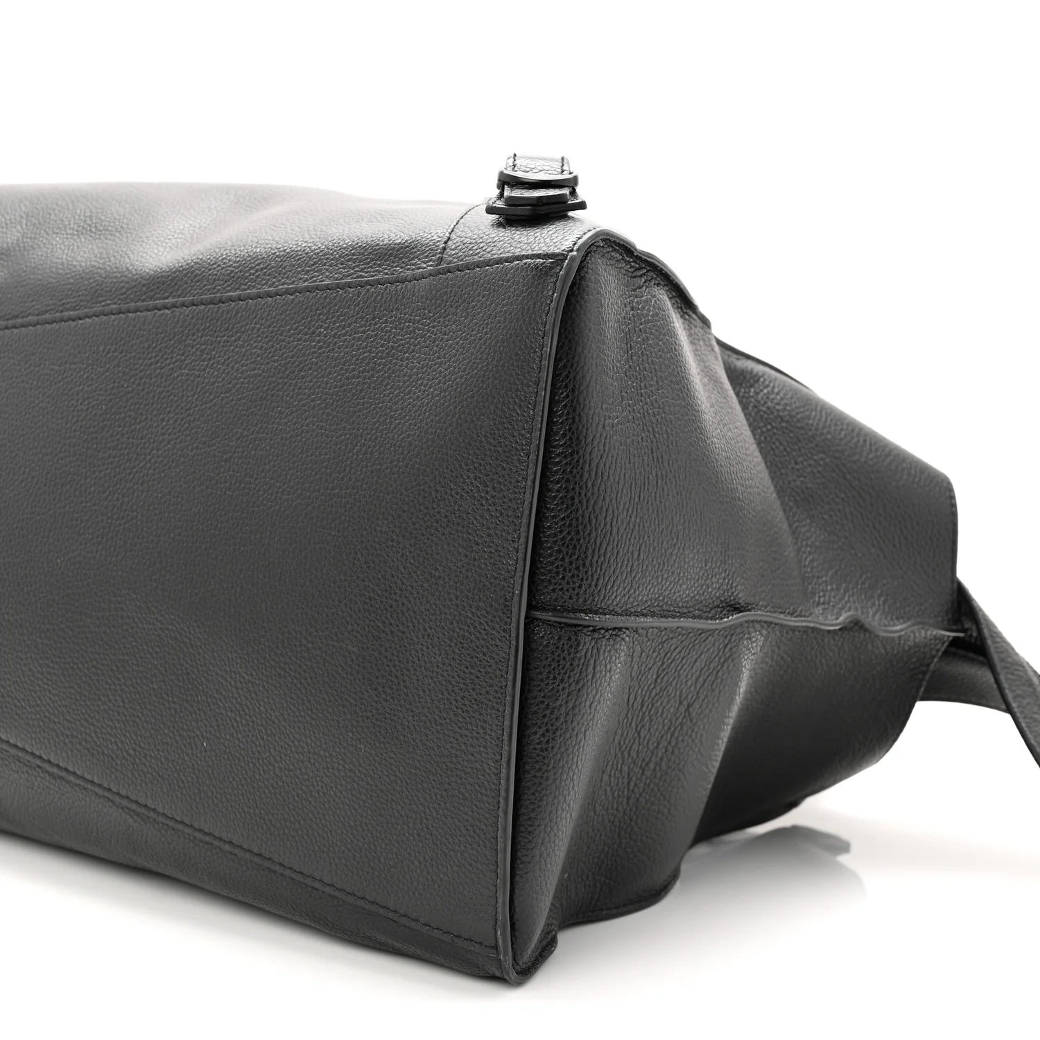 Grained Calfskin Neo Classic Black Hardware Large Top Handle Bag Black - Image 10