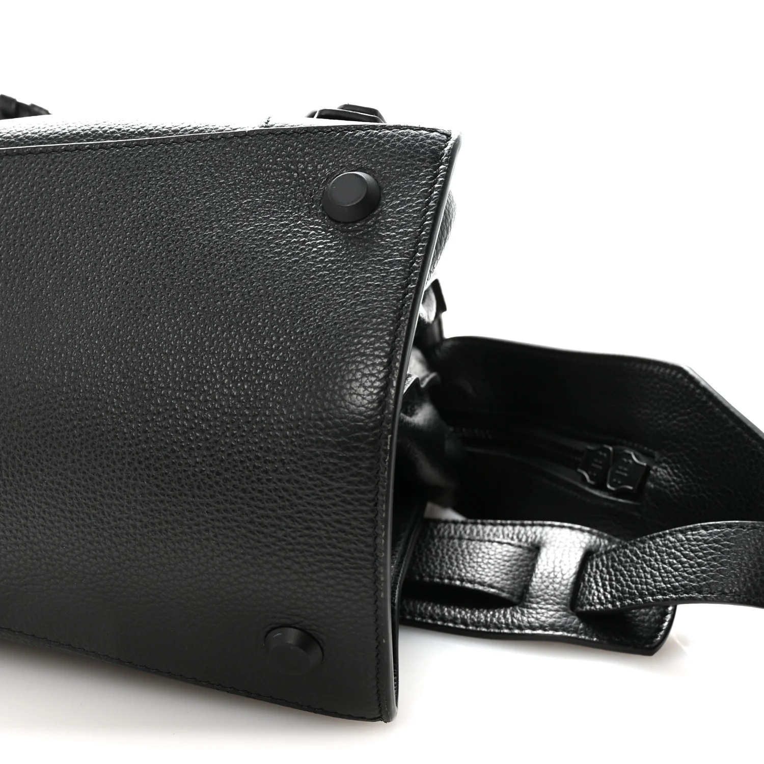 Grained Calfskin Neo Classic Black Hardware Medium City Black - Image 10