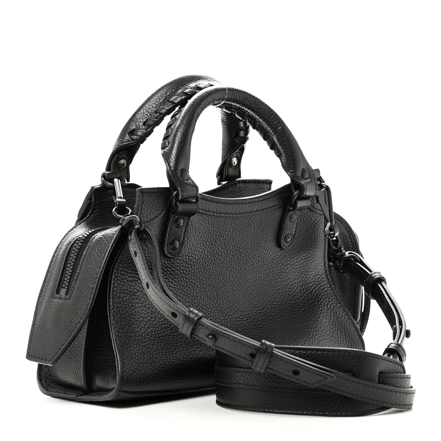 Grained Calfskin Neo Classic Black Hardware Mini City Black - Image 3
