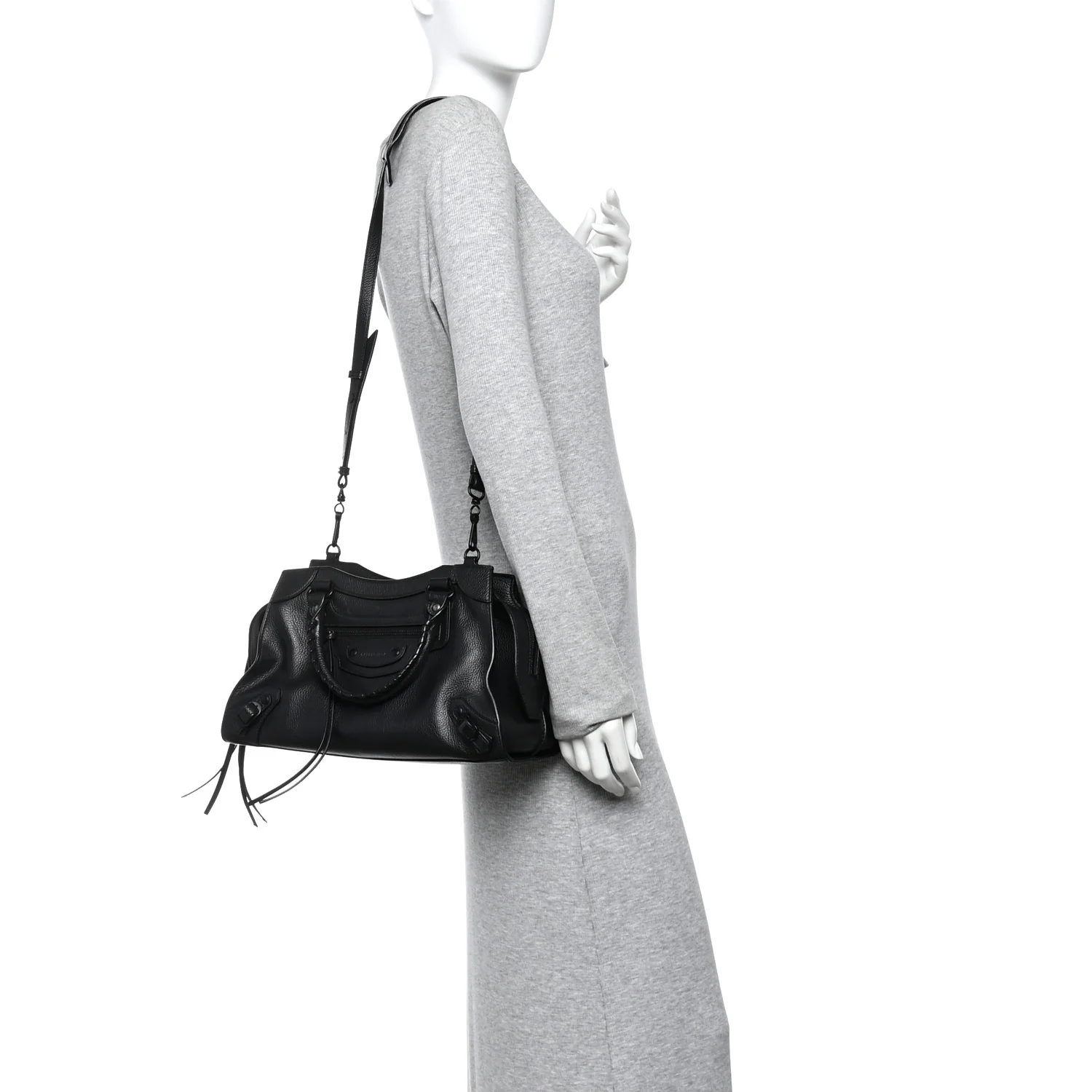 Grained Calfskin Neo Classic Black Hardware S City Black - Image 2