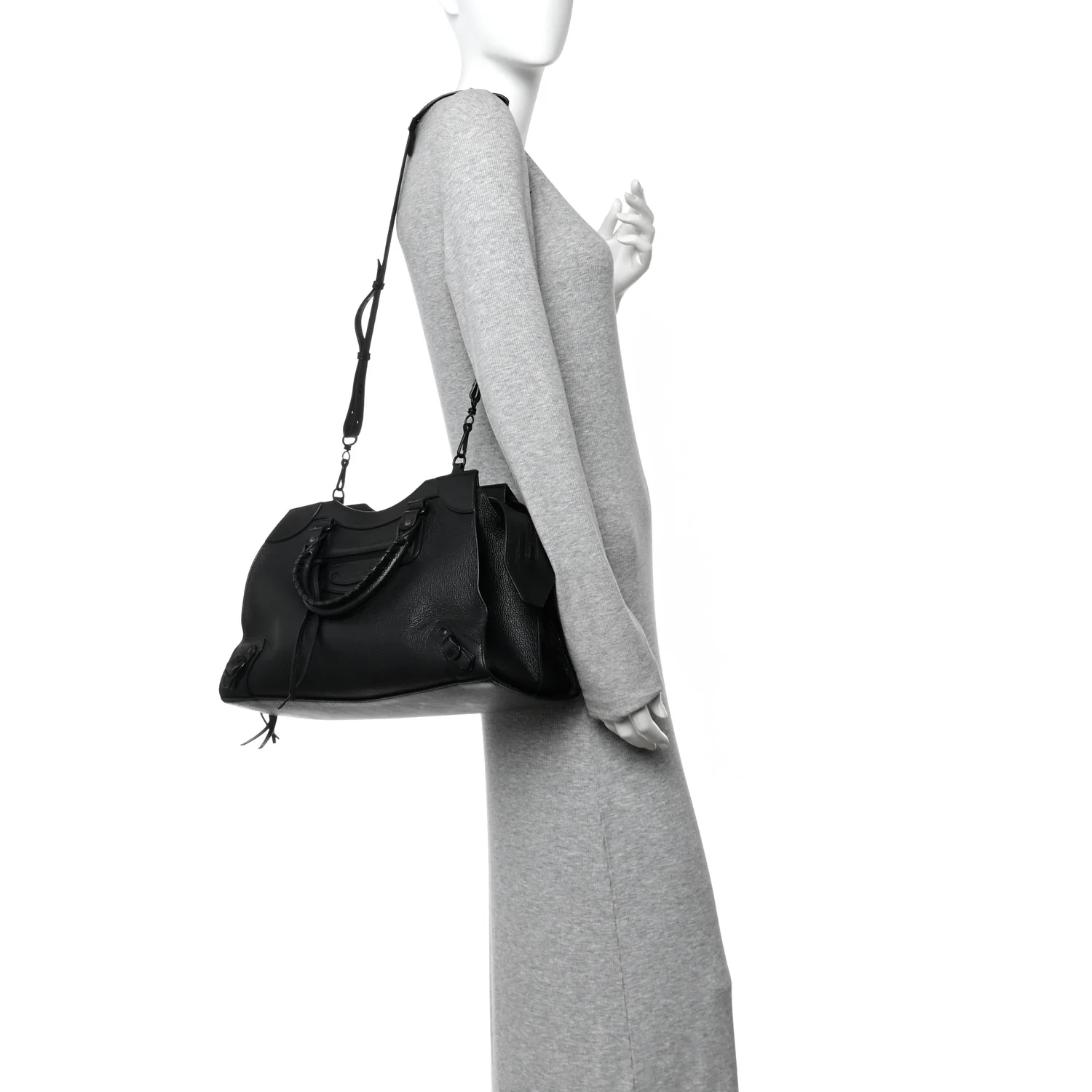 Grained Calfskin Neo Classic Black Hardware S City Black - Image 2