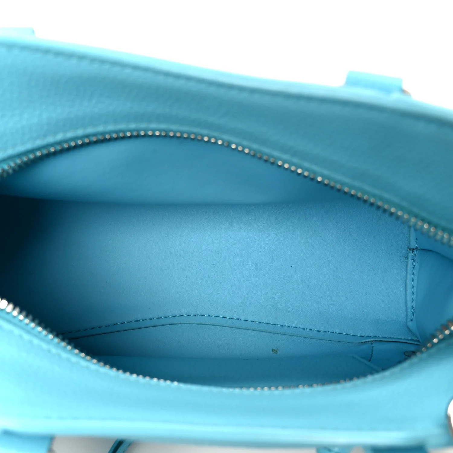 Grained Calfskin Neo Classic Silver Hardware Mini City Azur - Image 5