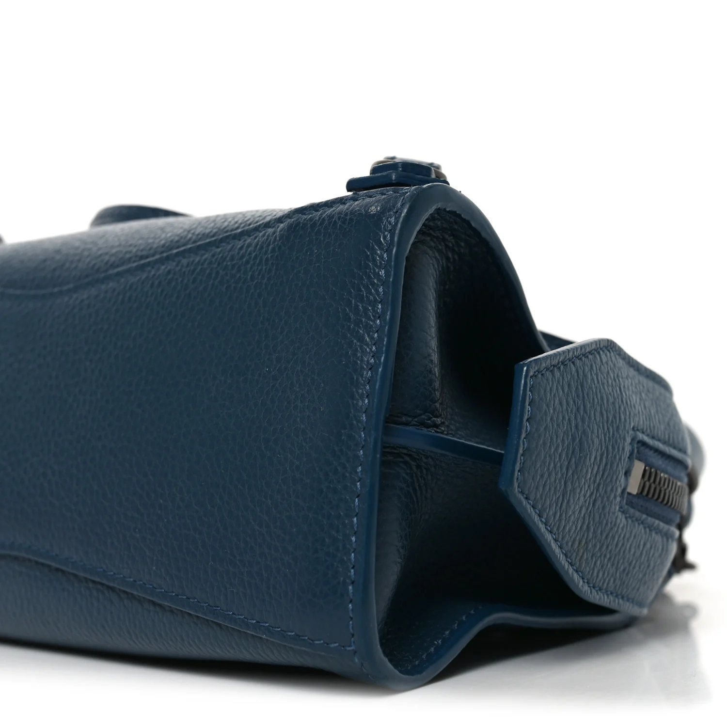 Grained Calfskin Neo Classic Silver Hardware Mini City Petrol Blue - Image 10
